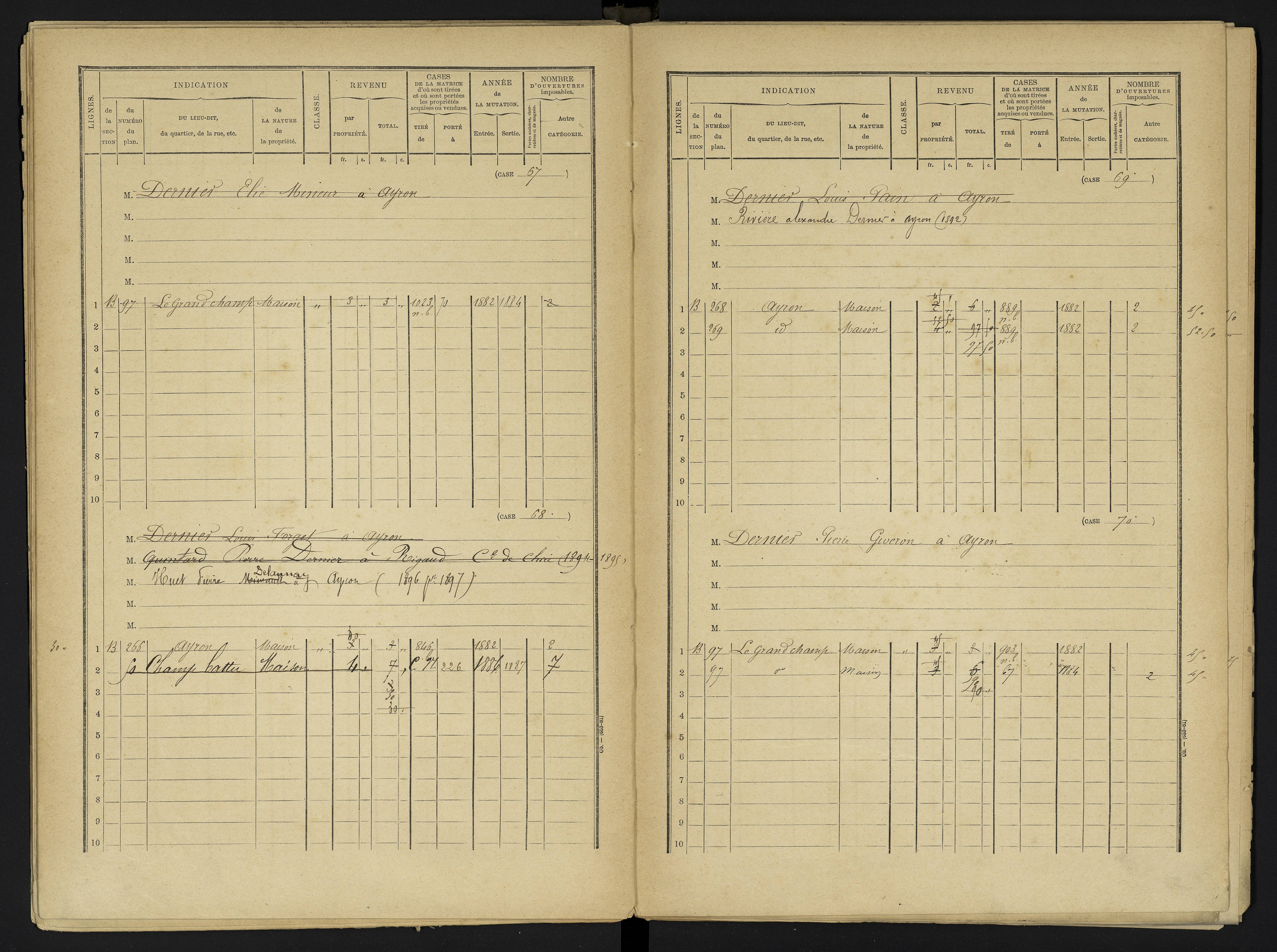 Ayron - FRAD086_cadastre Cases 1-288 