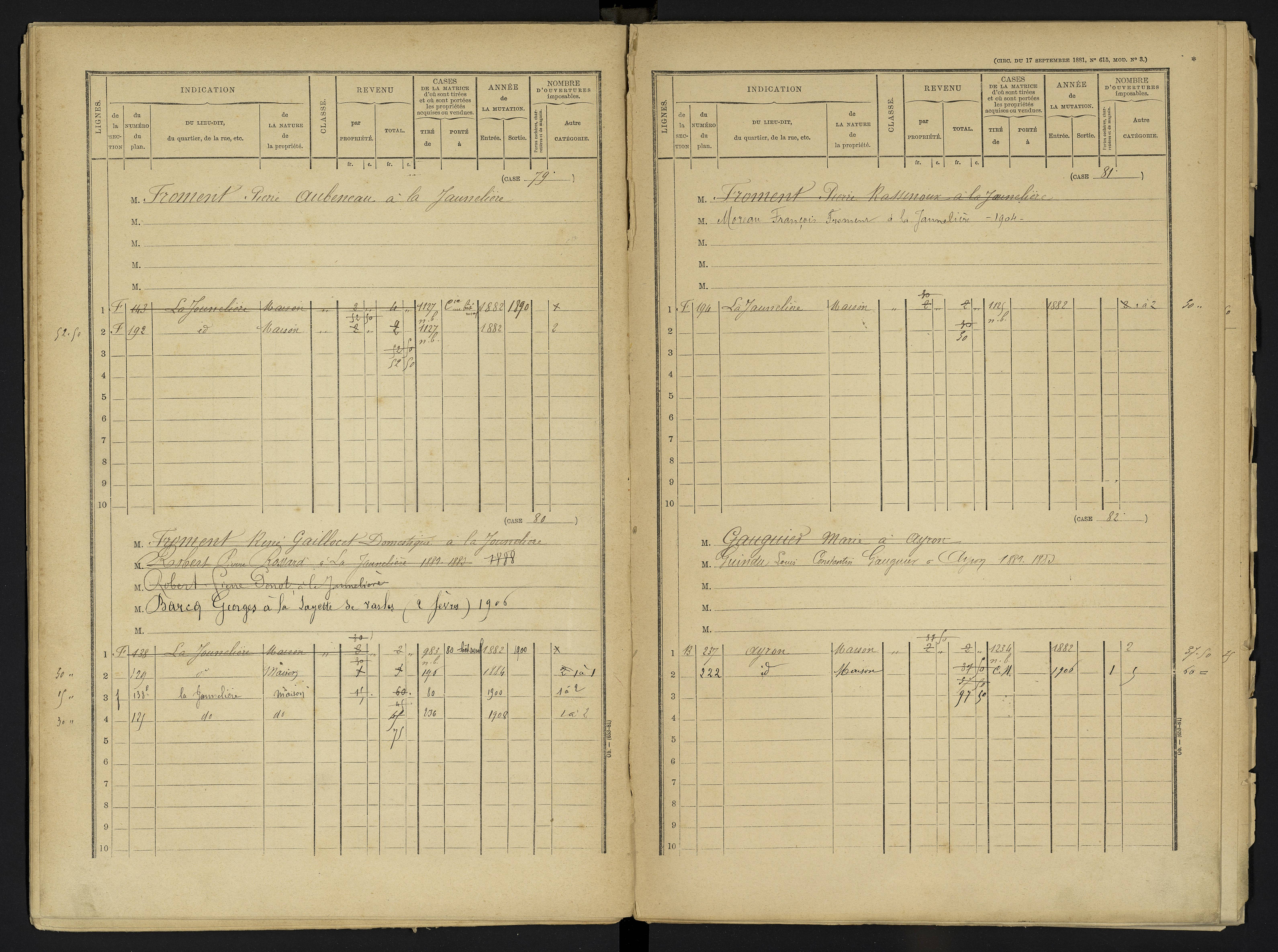 Ayron - FRAD086_cadastre Cases 1-288 
