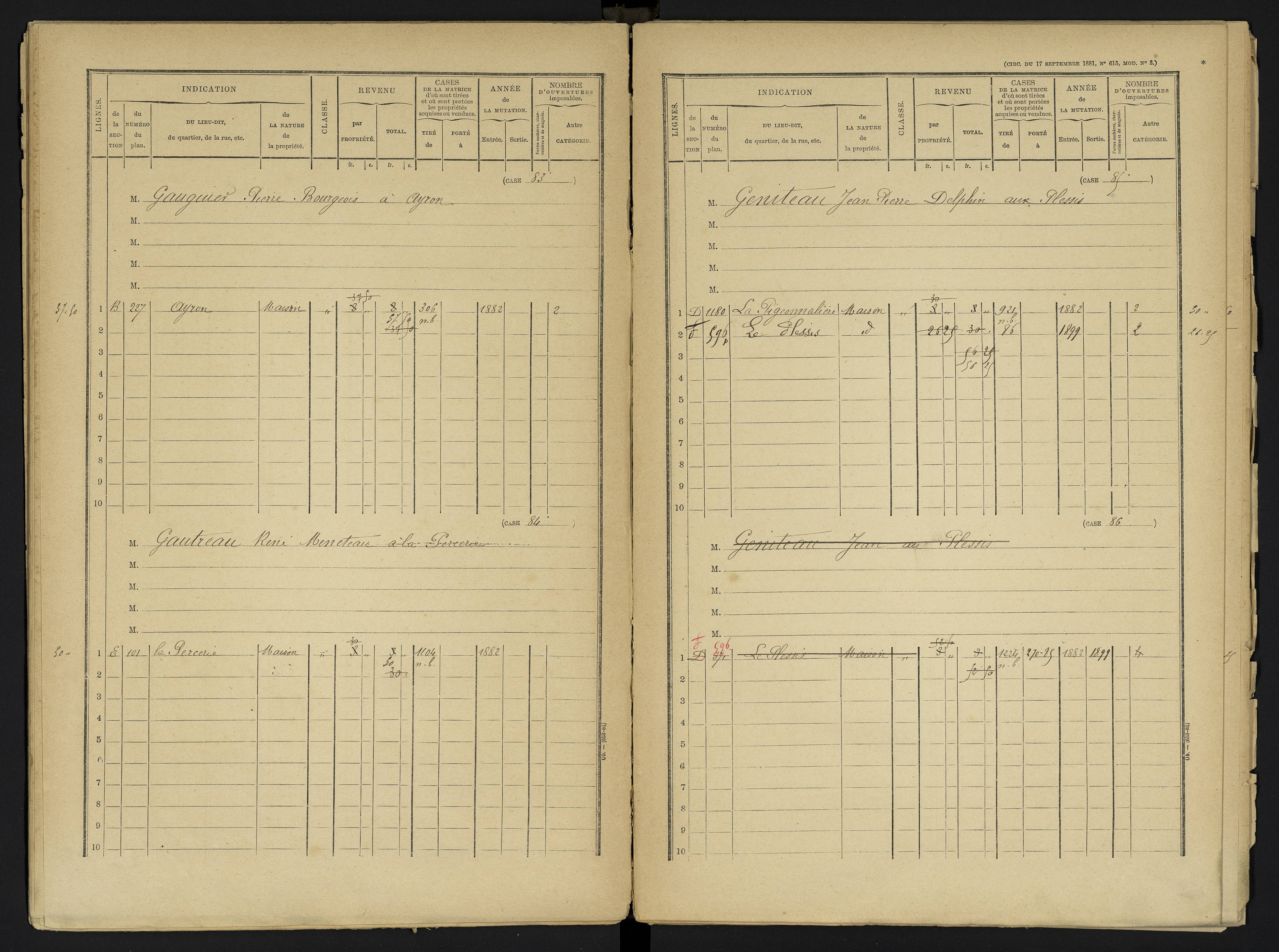 Ayron - FRAD086_cadastre Cases 1-288 