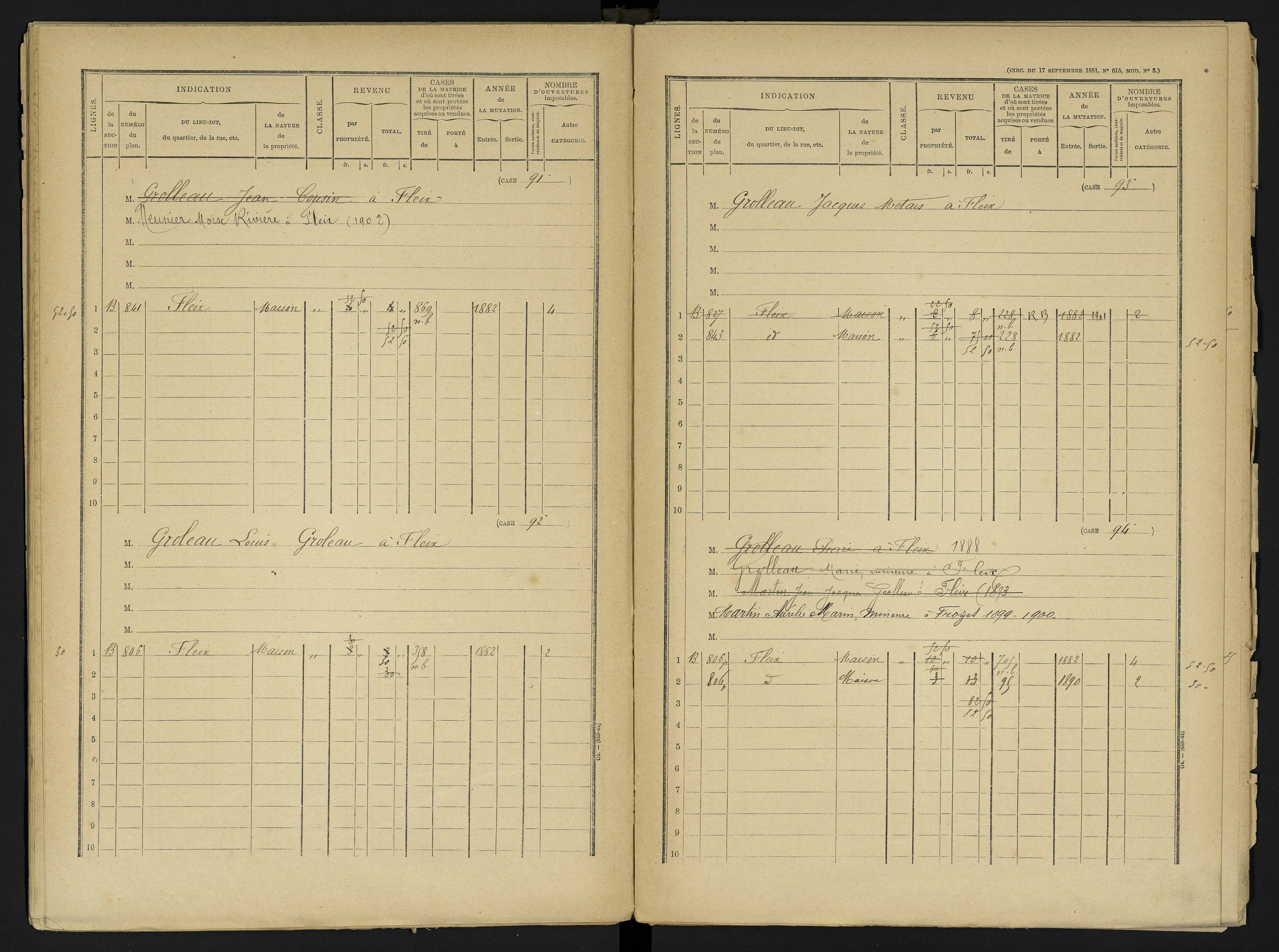 Ayron - FRAD086_cadastre Cases 1-288 