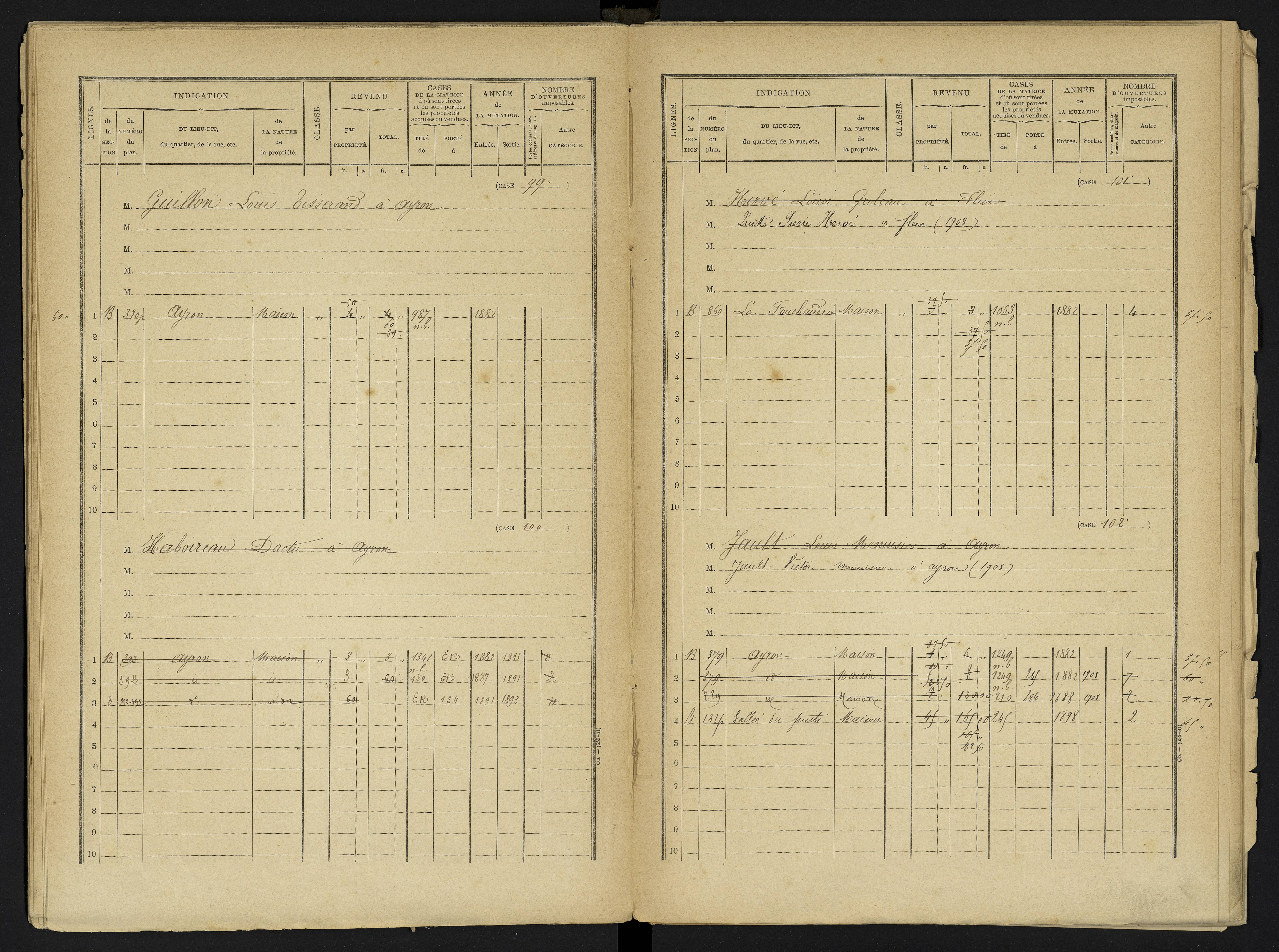 Ayron - FRAD086_cadastre Cases 1-288 