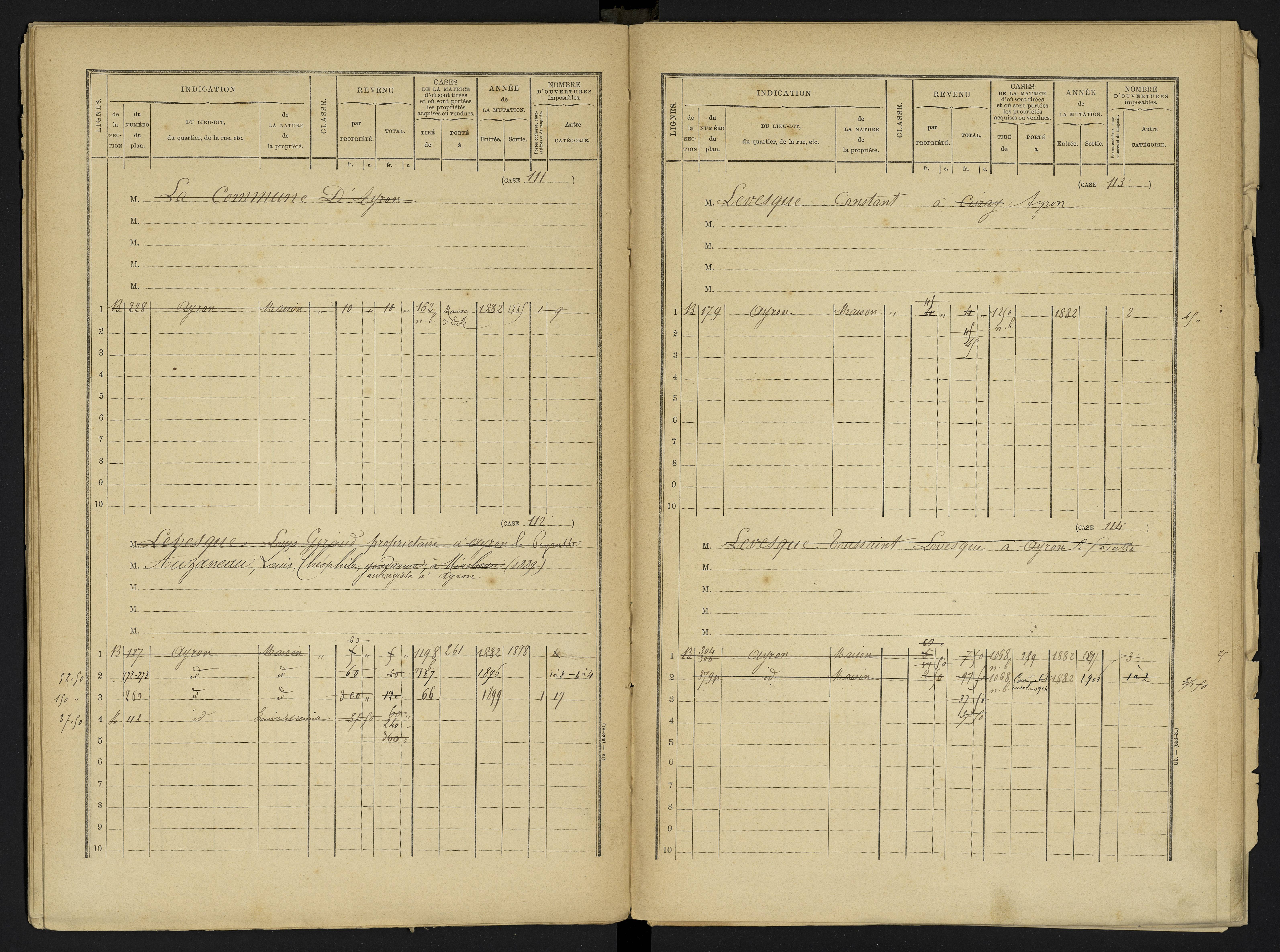 Ayron - FRAD086_cadastre Cases 1-288 