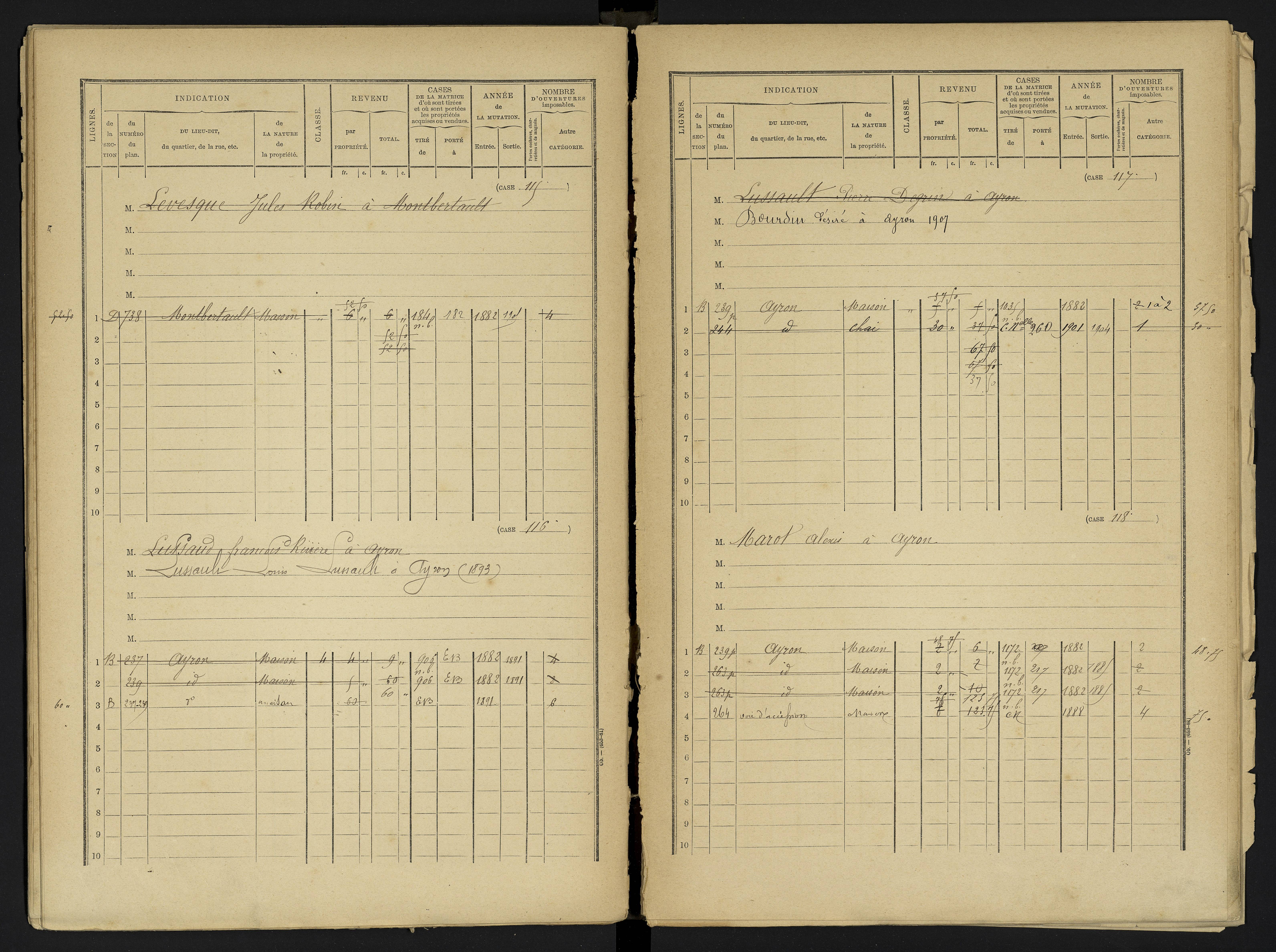 Ayron - FRAD086_cadastre Cases 1-288 