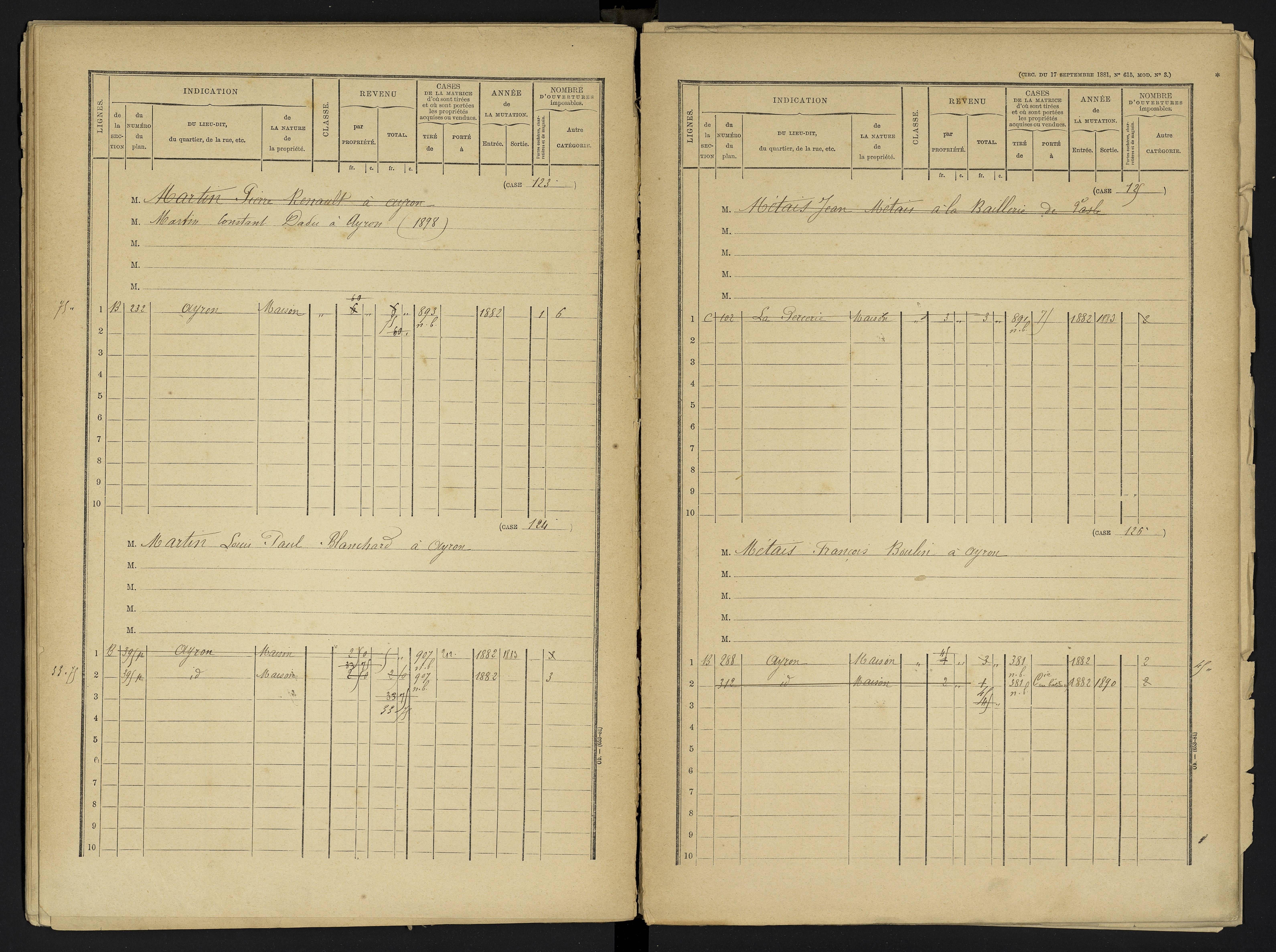 Ayron - FRAD086_cadastre Cases 1-288 