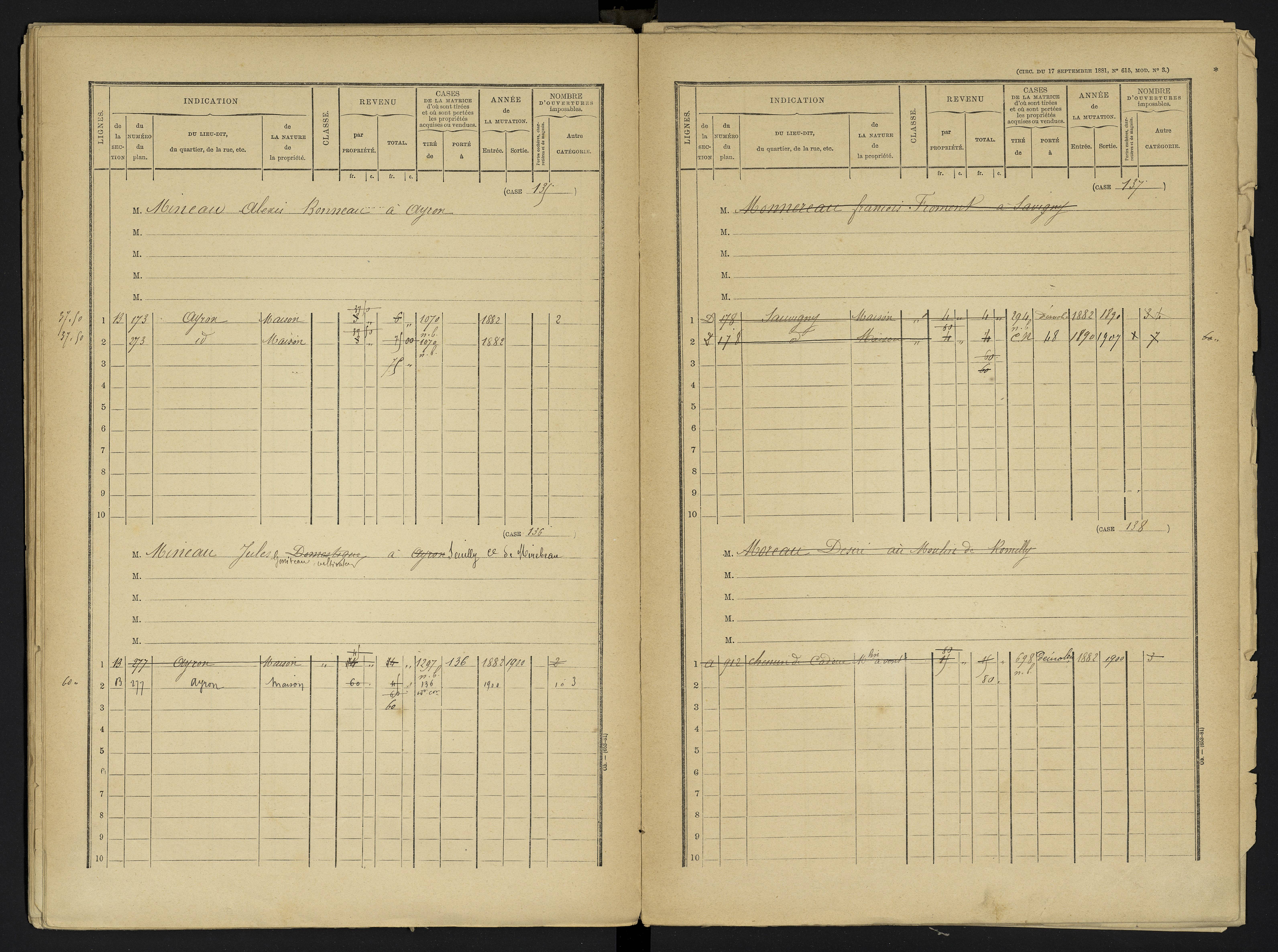 Ayron - FRAD086_cadastre Cases 1-288 