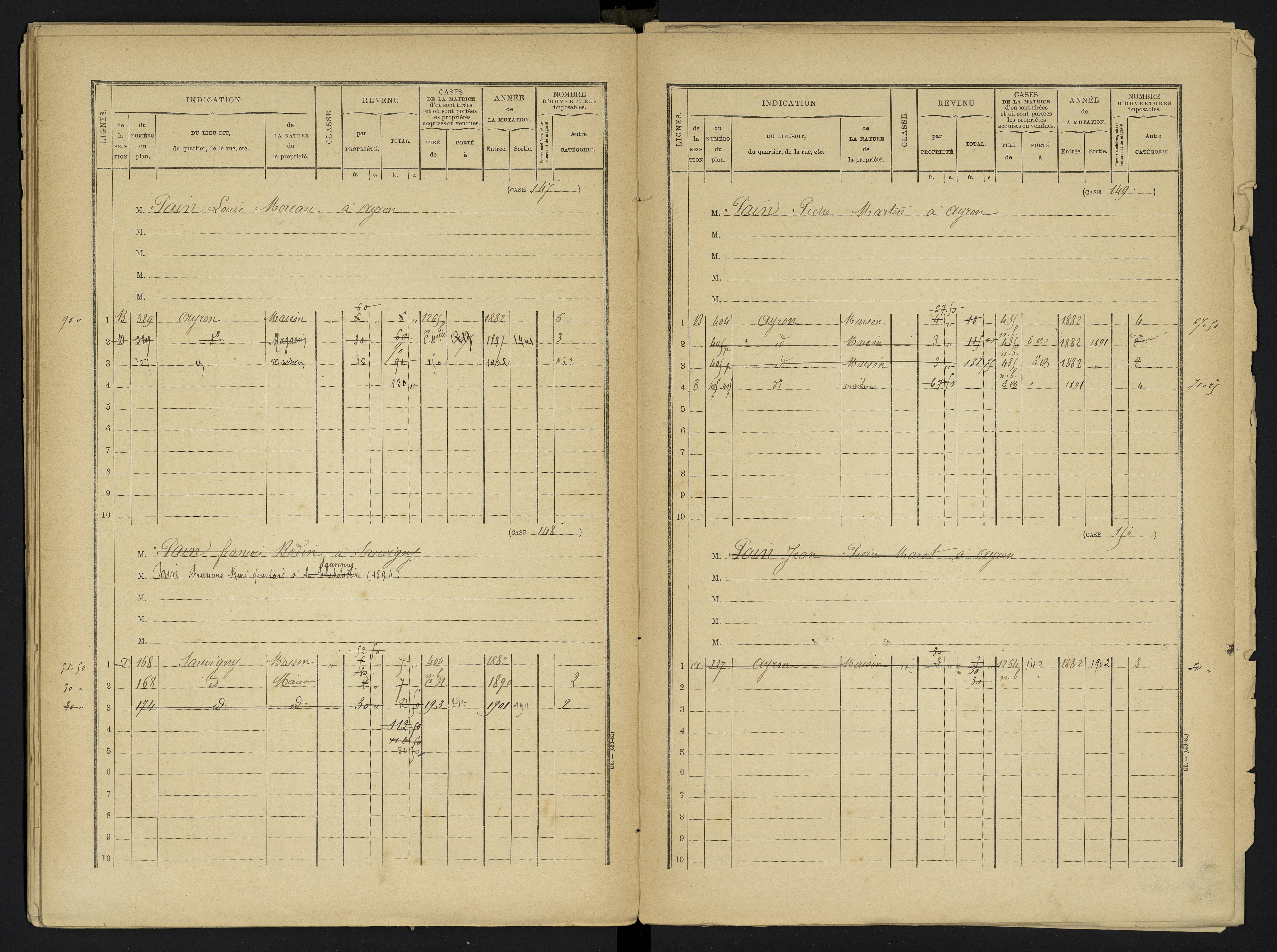 Ayron - FRAD086_cadastre Cases 1-288 