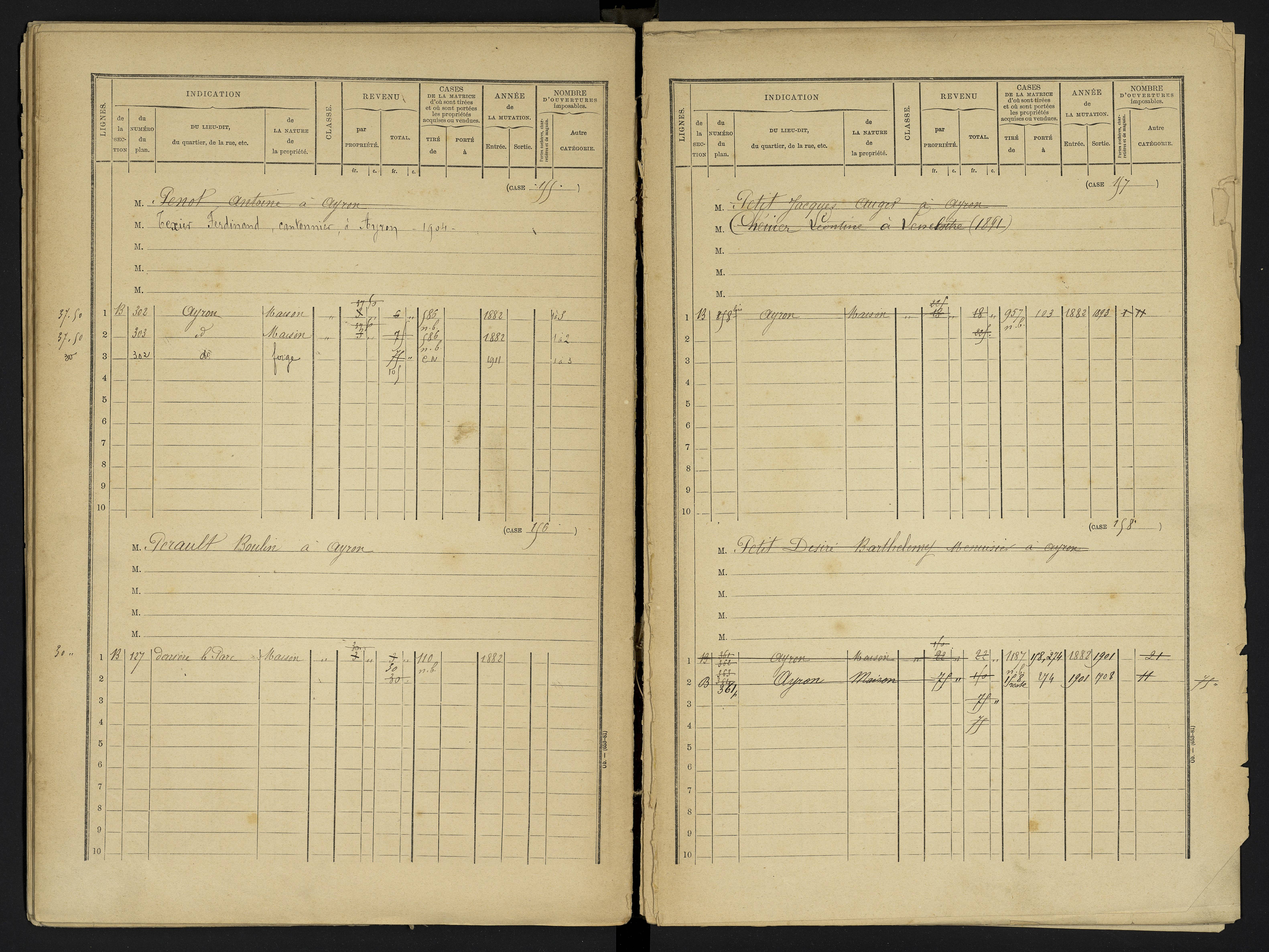 Ayron - FRAD086_cadastre Cases 1-288 