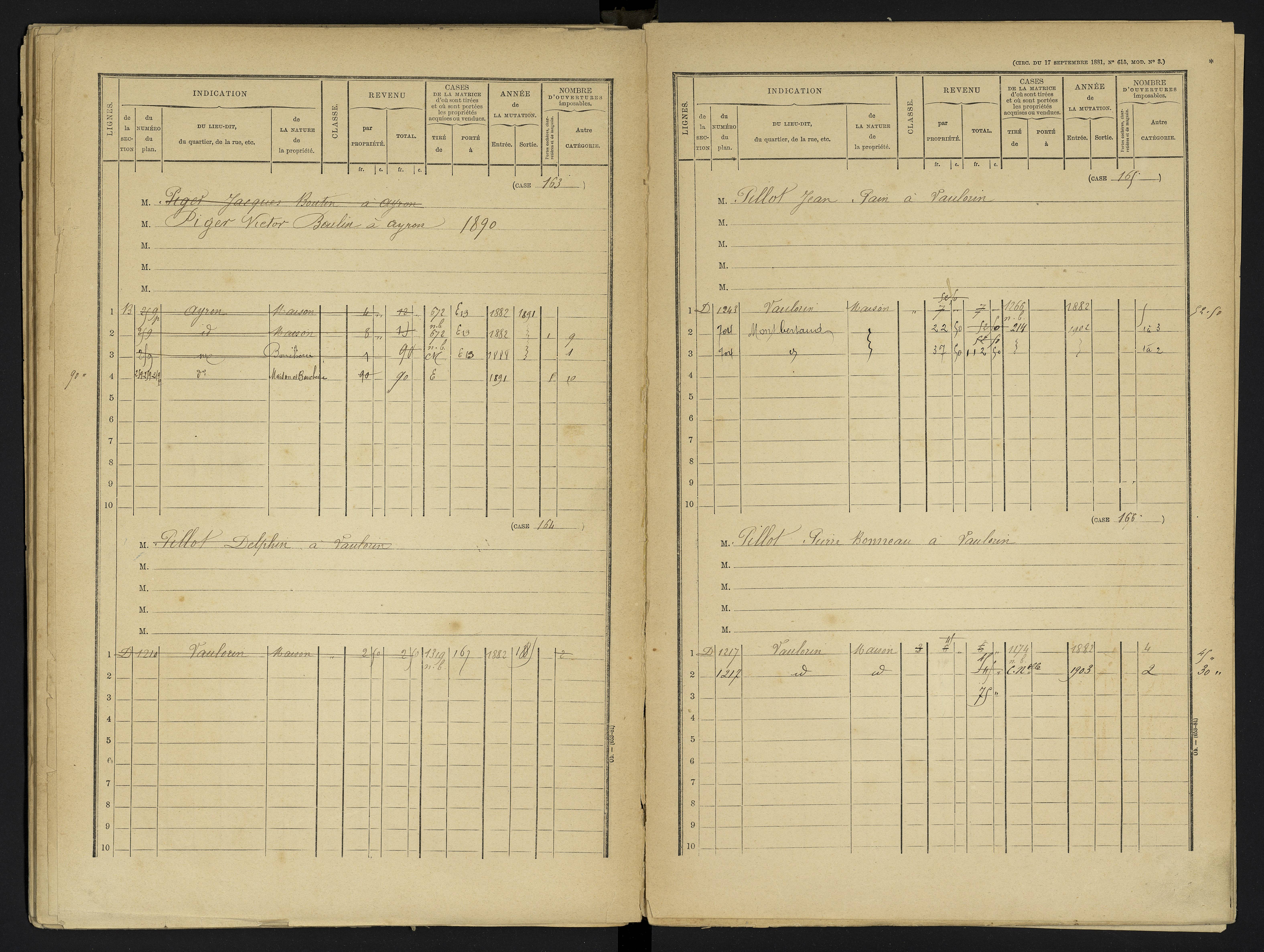 Ayron - FRAD086_cadastre Cases 1-288 