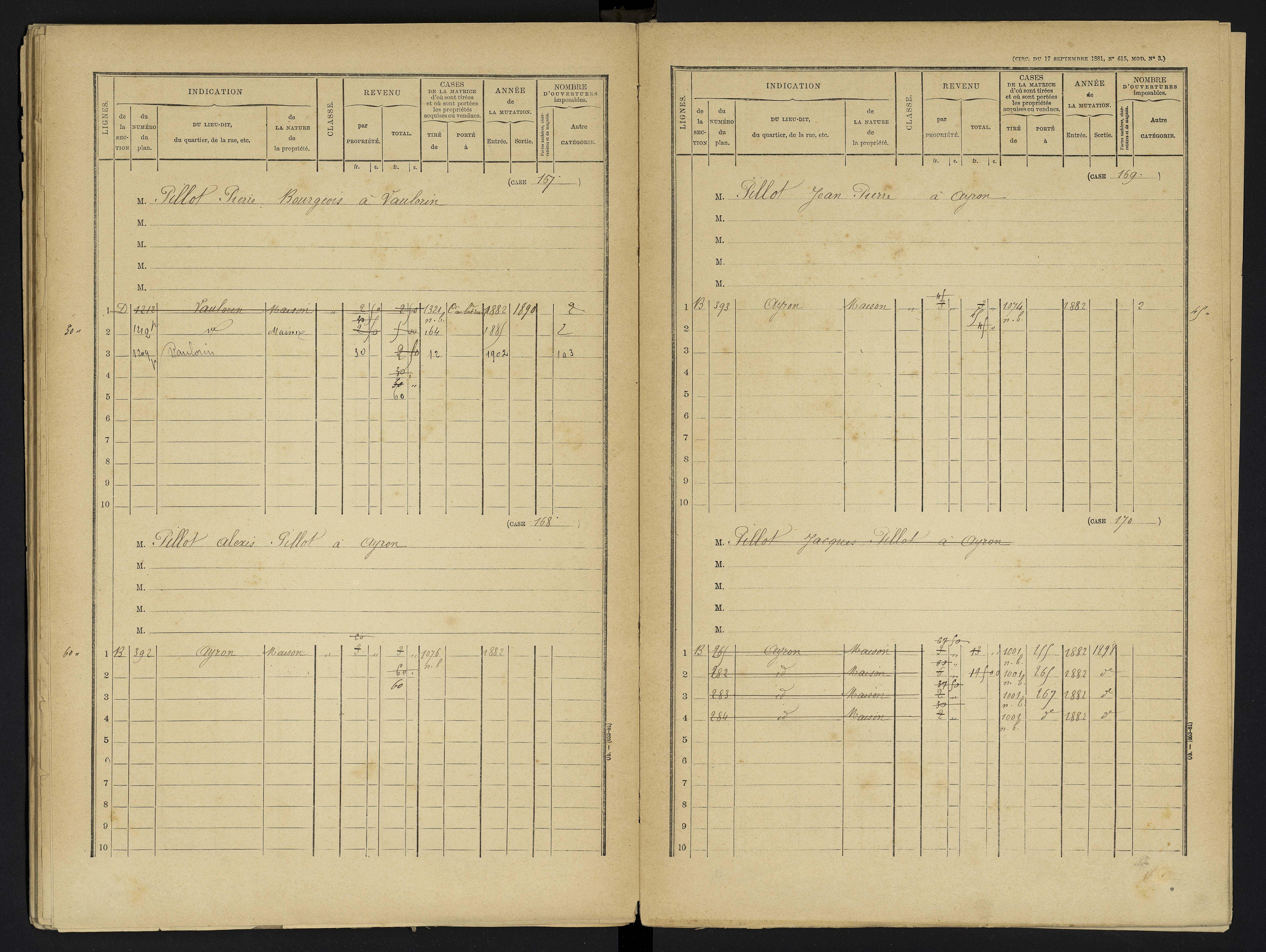 Ayron - FRAD086_cadastre Cases 1-288 