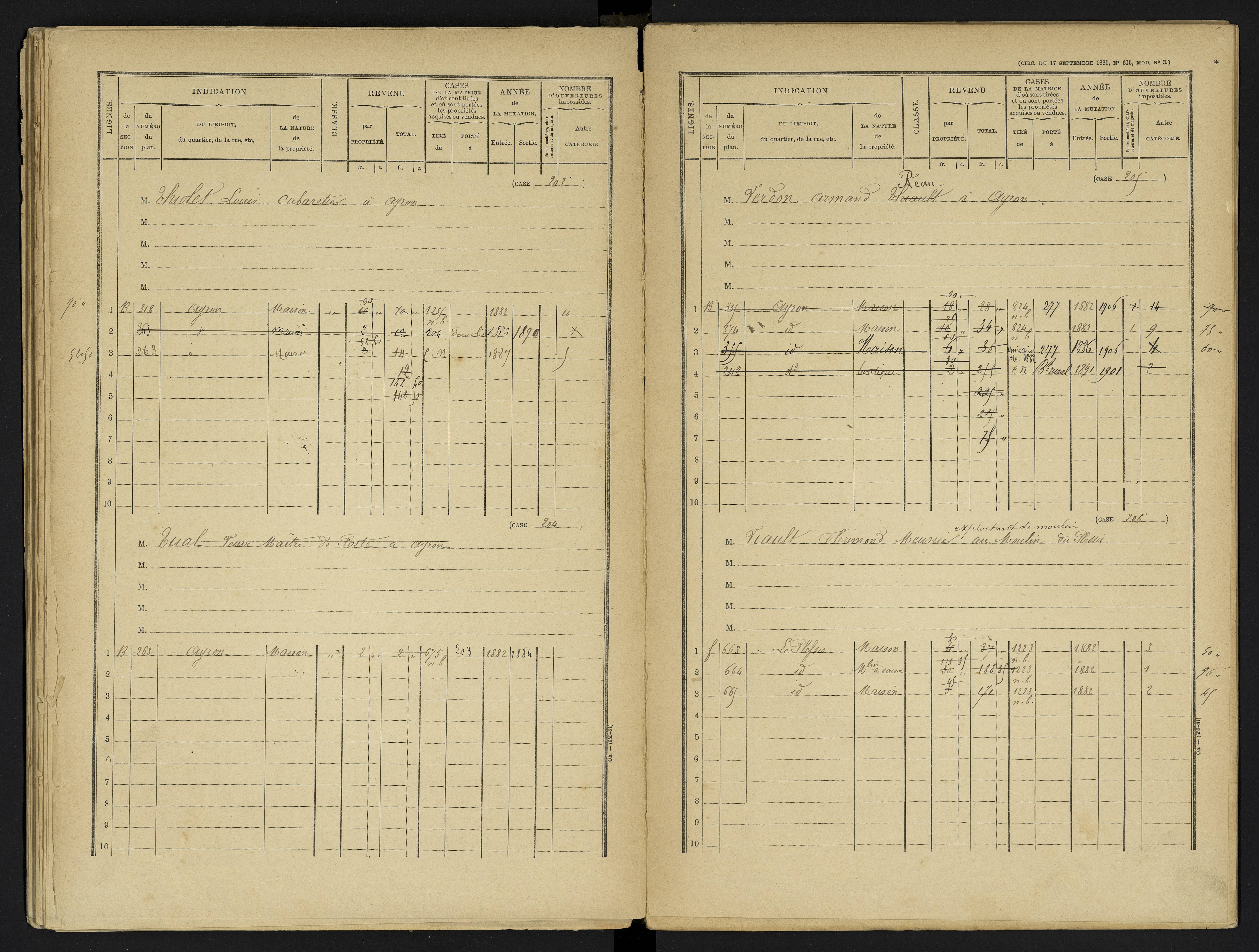 Ayron - FRAD086_cadastre Cases 1-288 