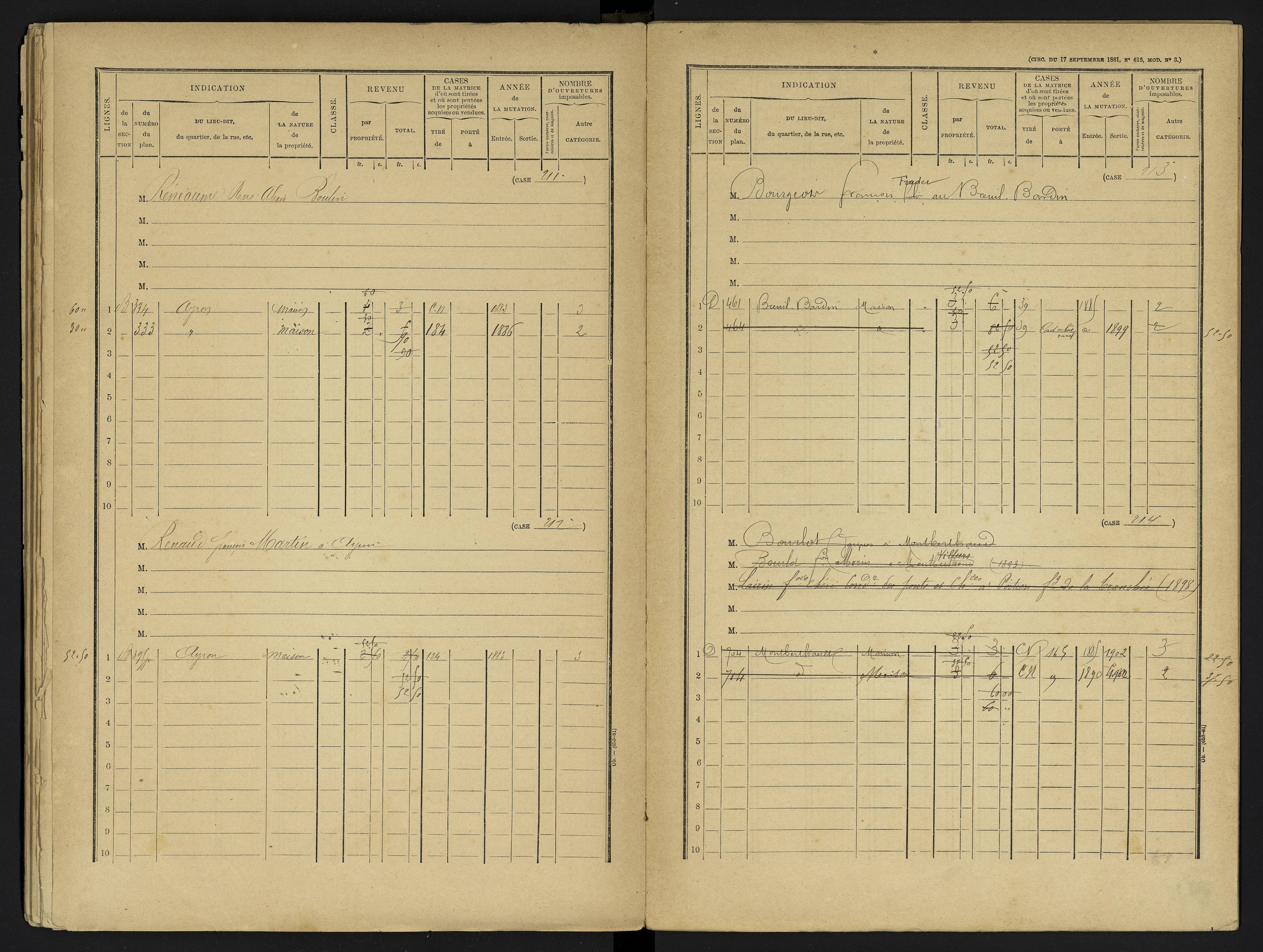 Ayron - FRAD086_cadastre Cases 1-288 