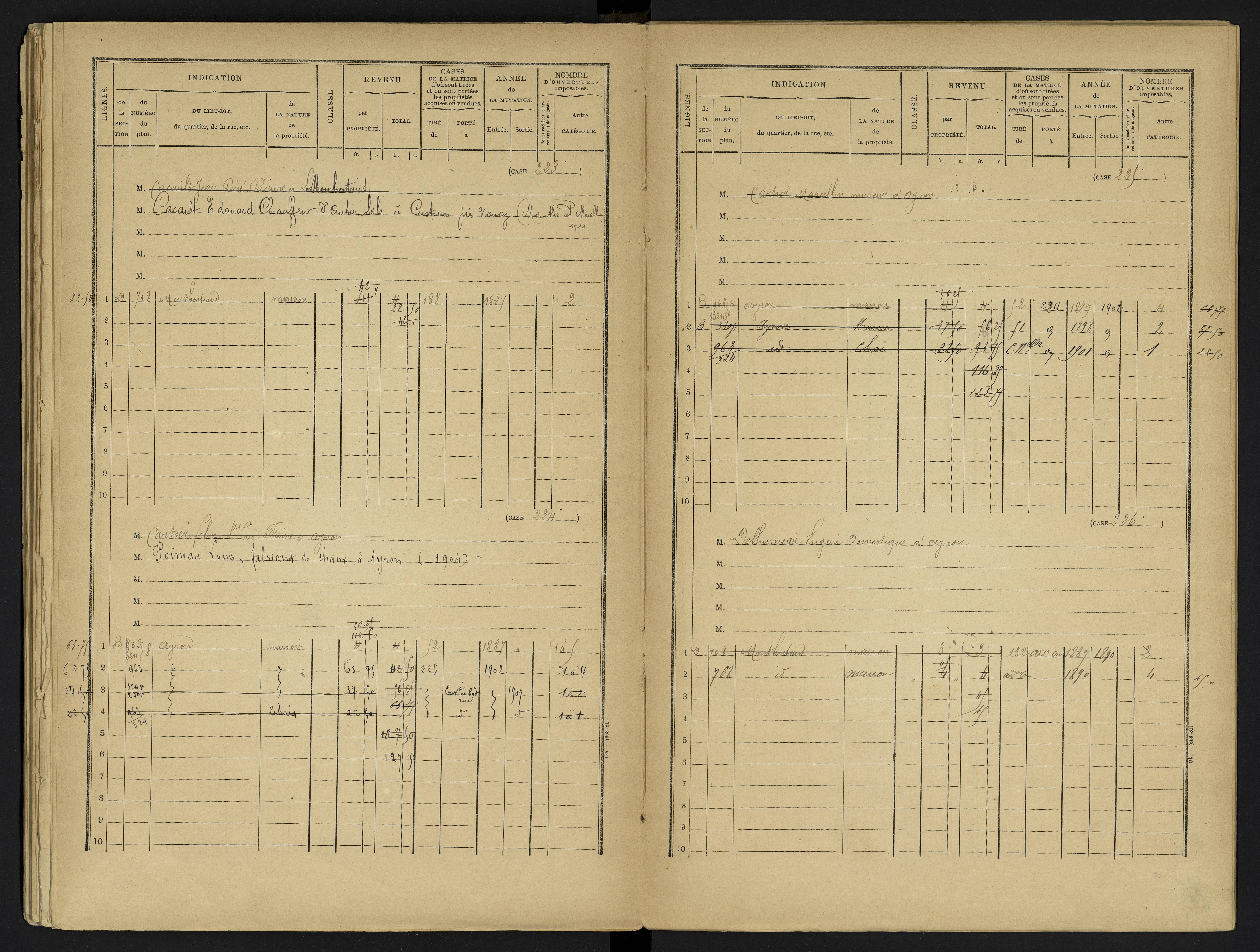 Ayron - FRAD086_cadastre Cases 1-288 