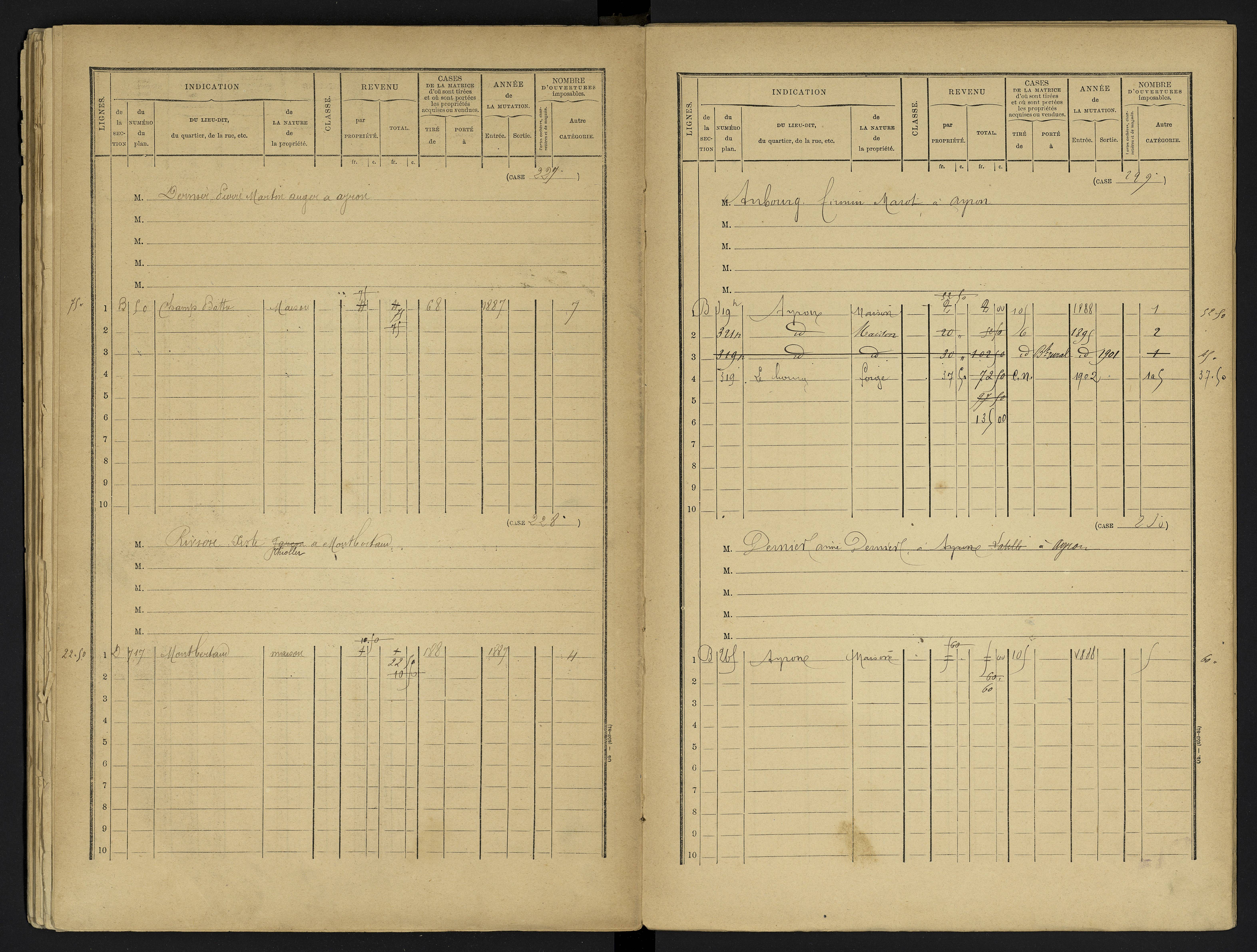 Ayron - FRAD086_cadastre Cases 1-288 