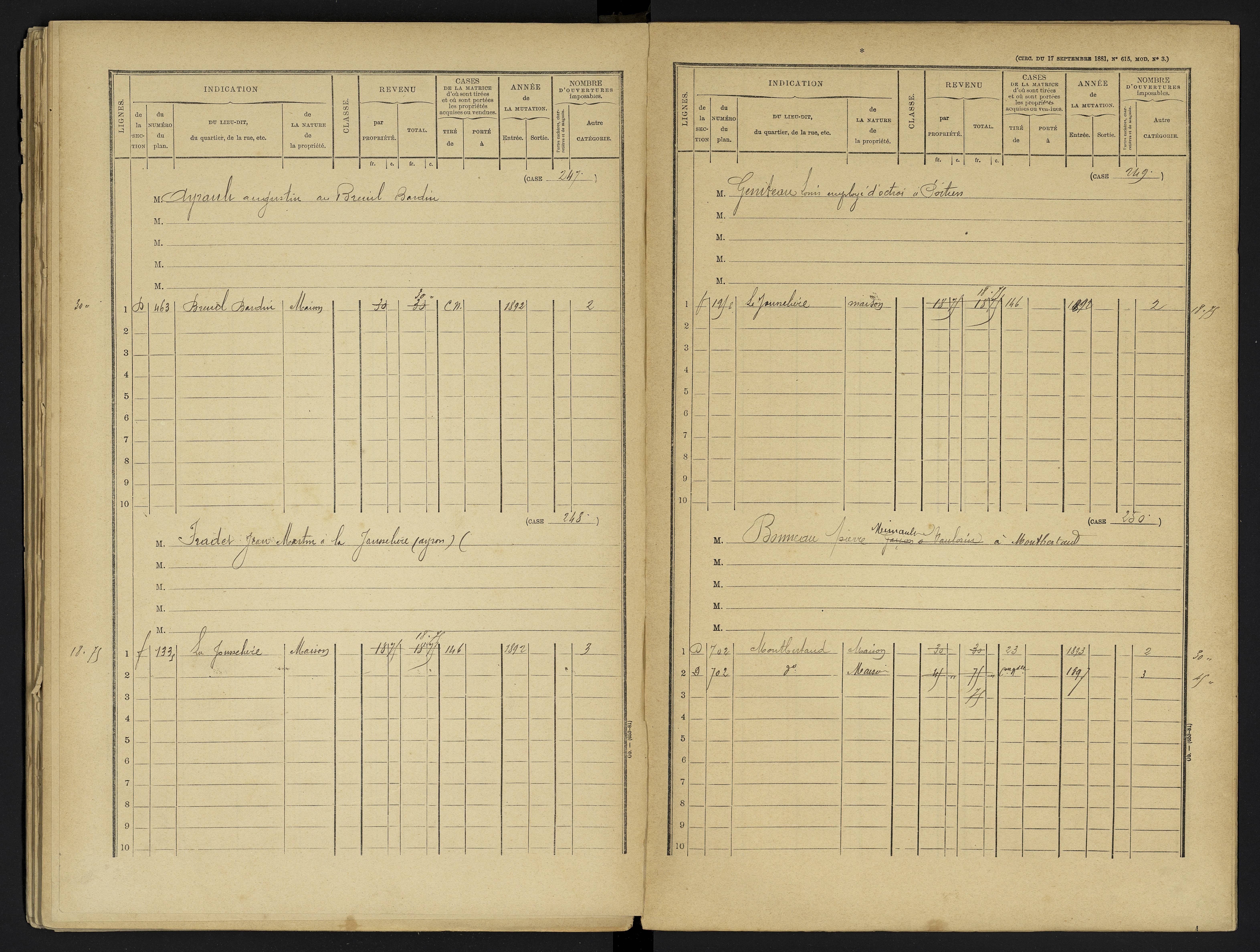 Ayron - FRAD086_cadastre Cases 1-288 