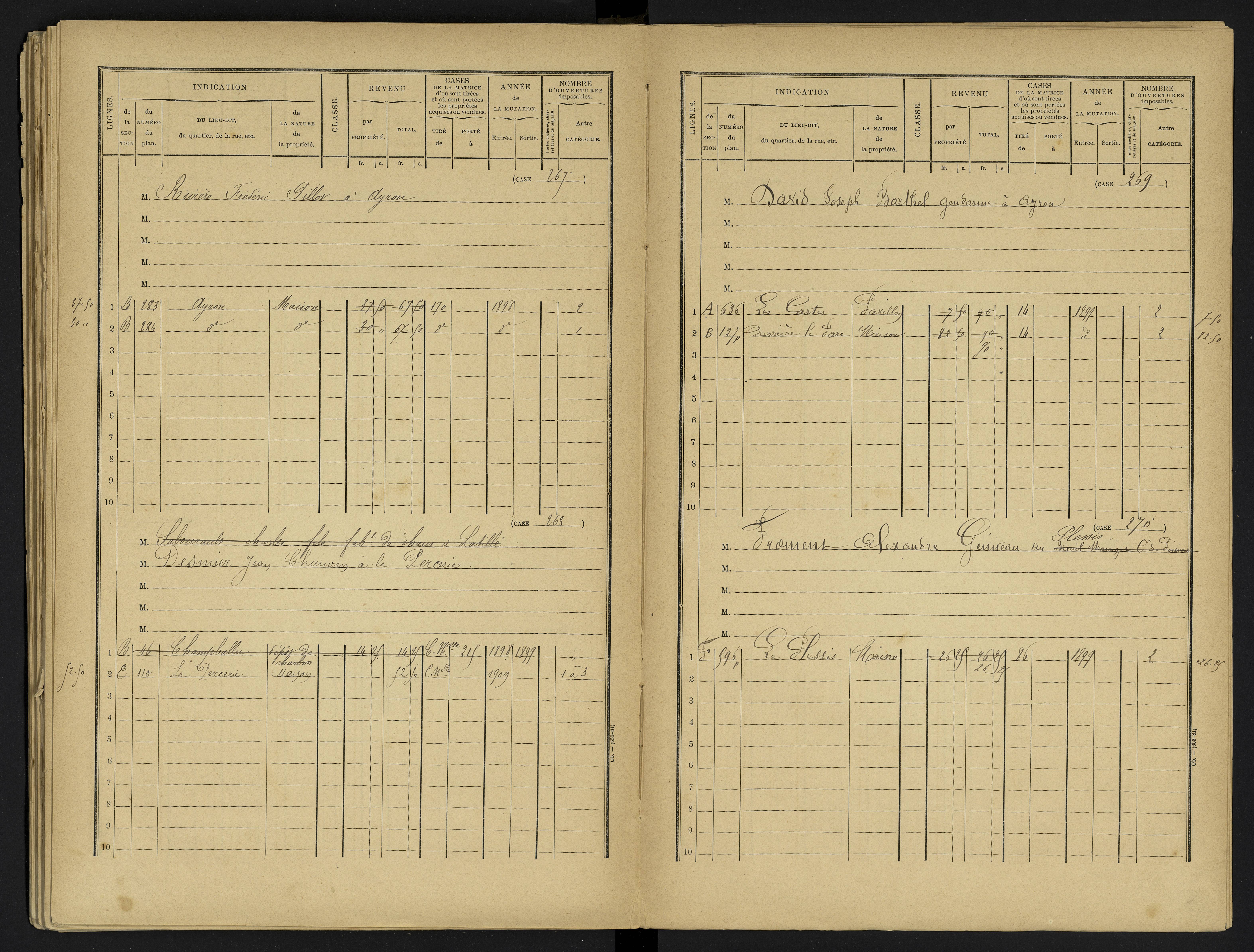 Ayron - FRAD086_cadastre Cases 1-288 