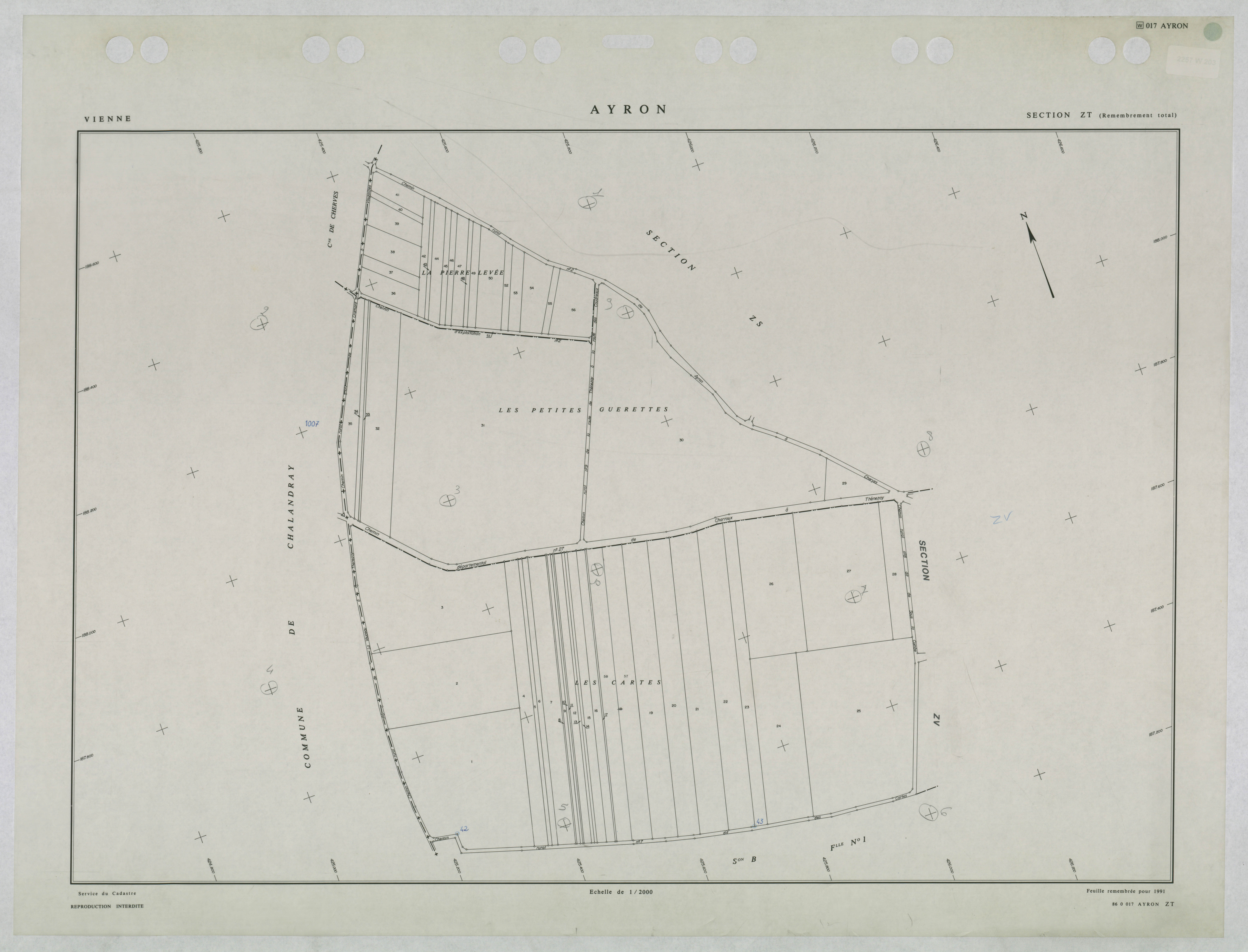 Ayron - FRAD086_cadastre Plans remembrés 
