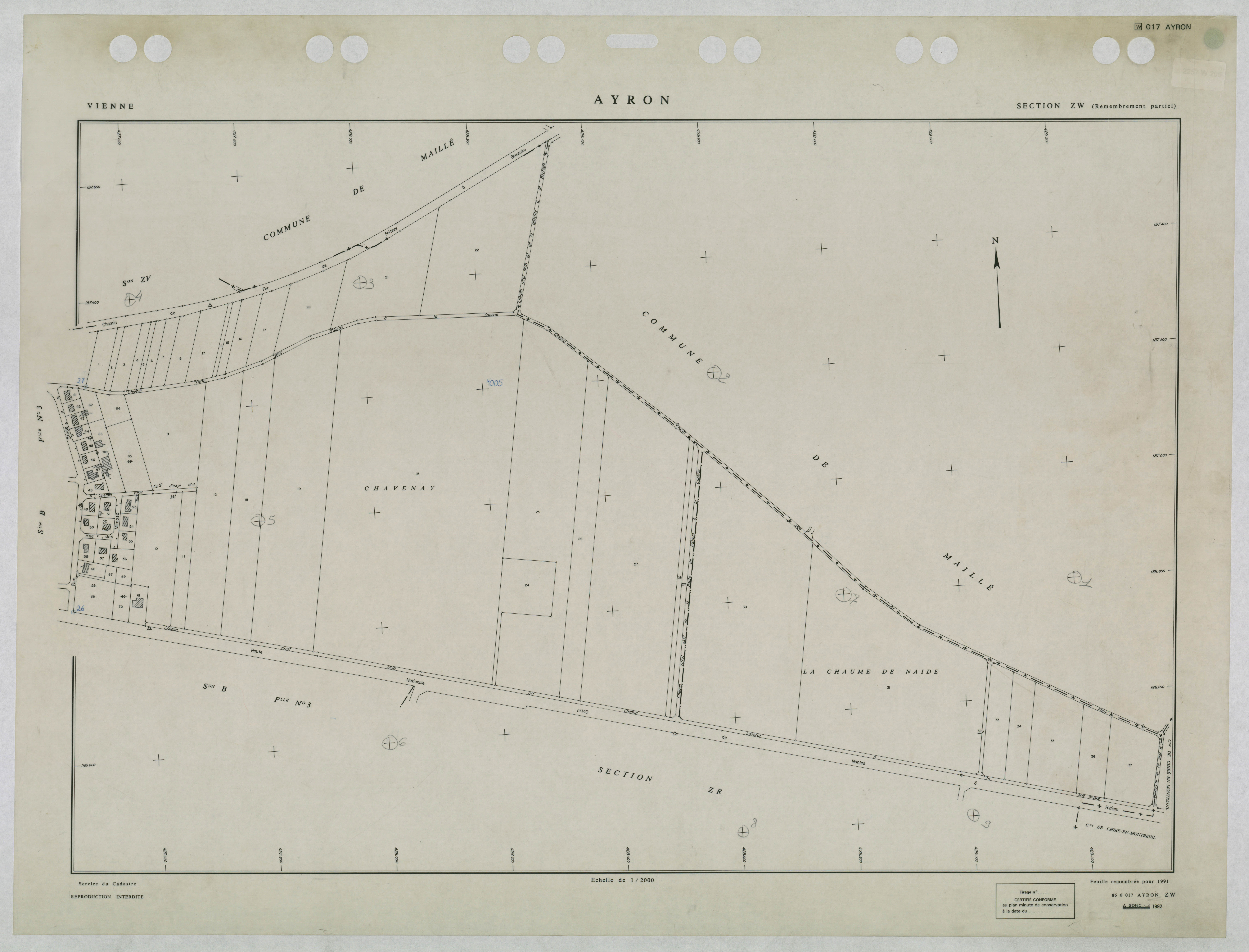 Ayron - FRAD086_cadastre Plans remembrés 