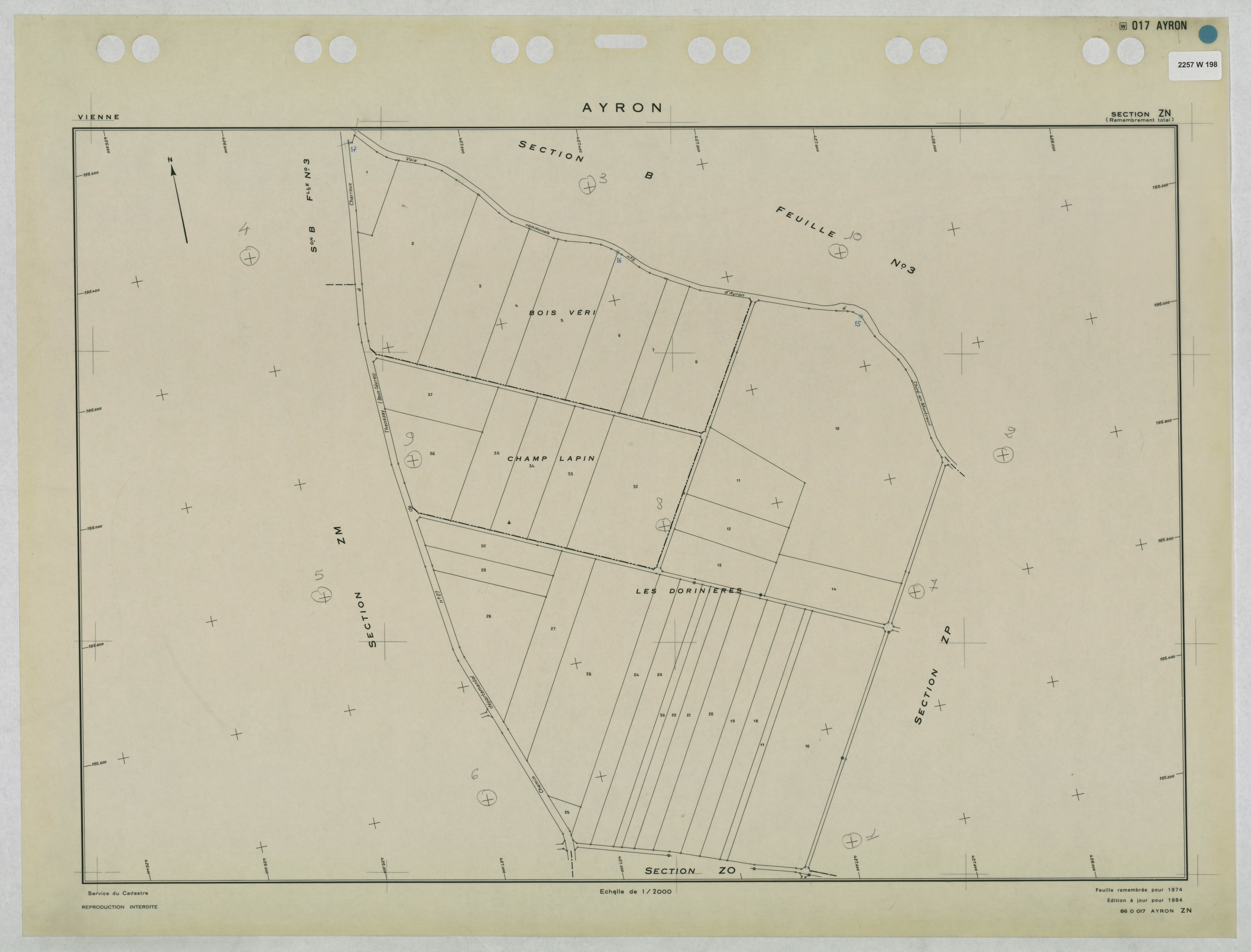Ayron - FRAD086_cadastre Plans remembrés 