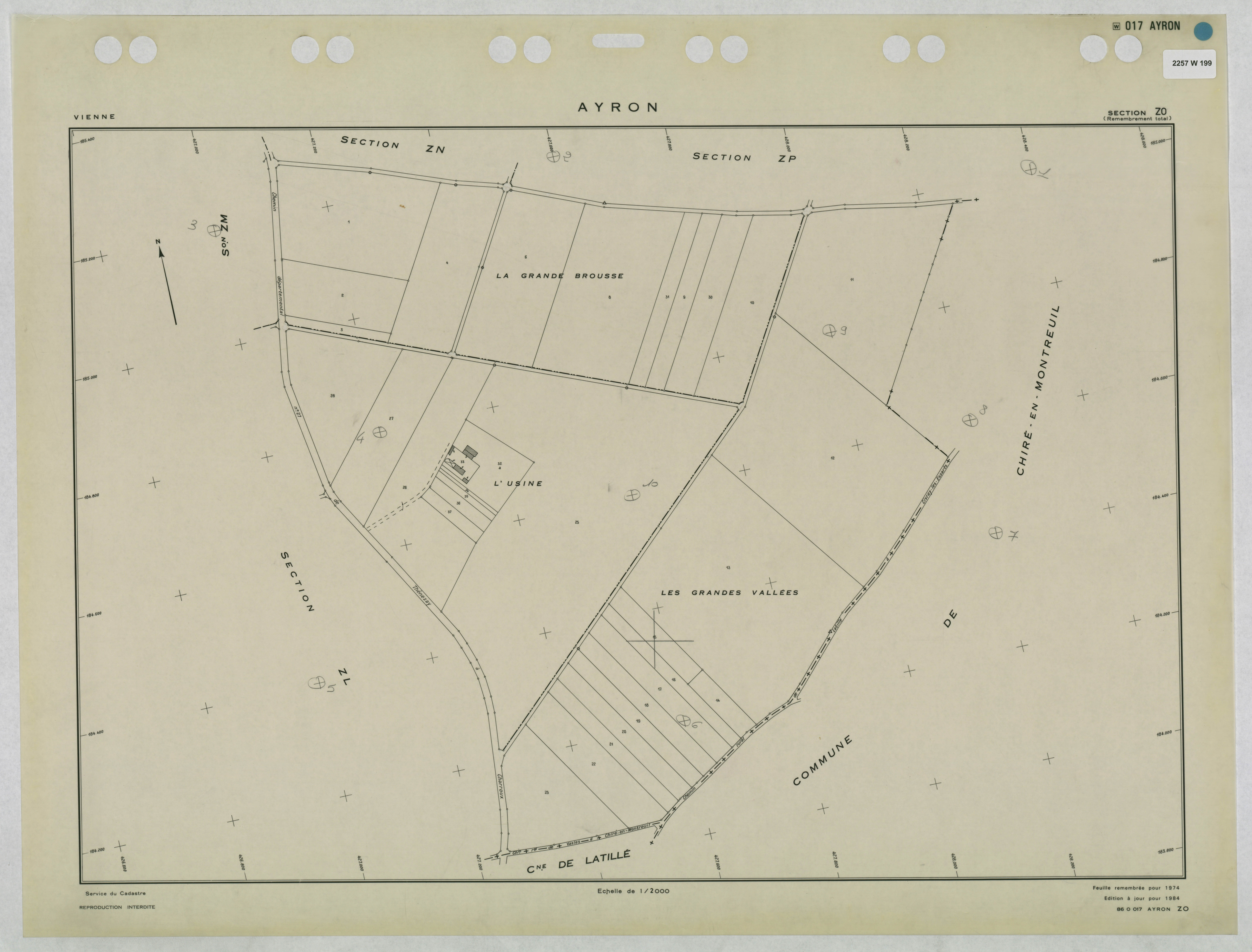 Ayron - FRAD086_cadastre Plans remembrés 