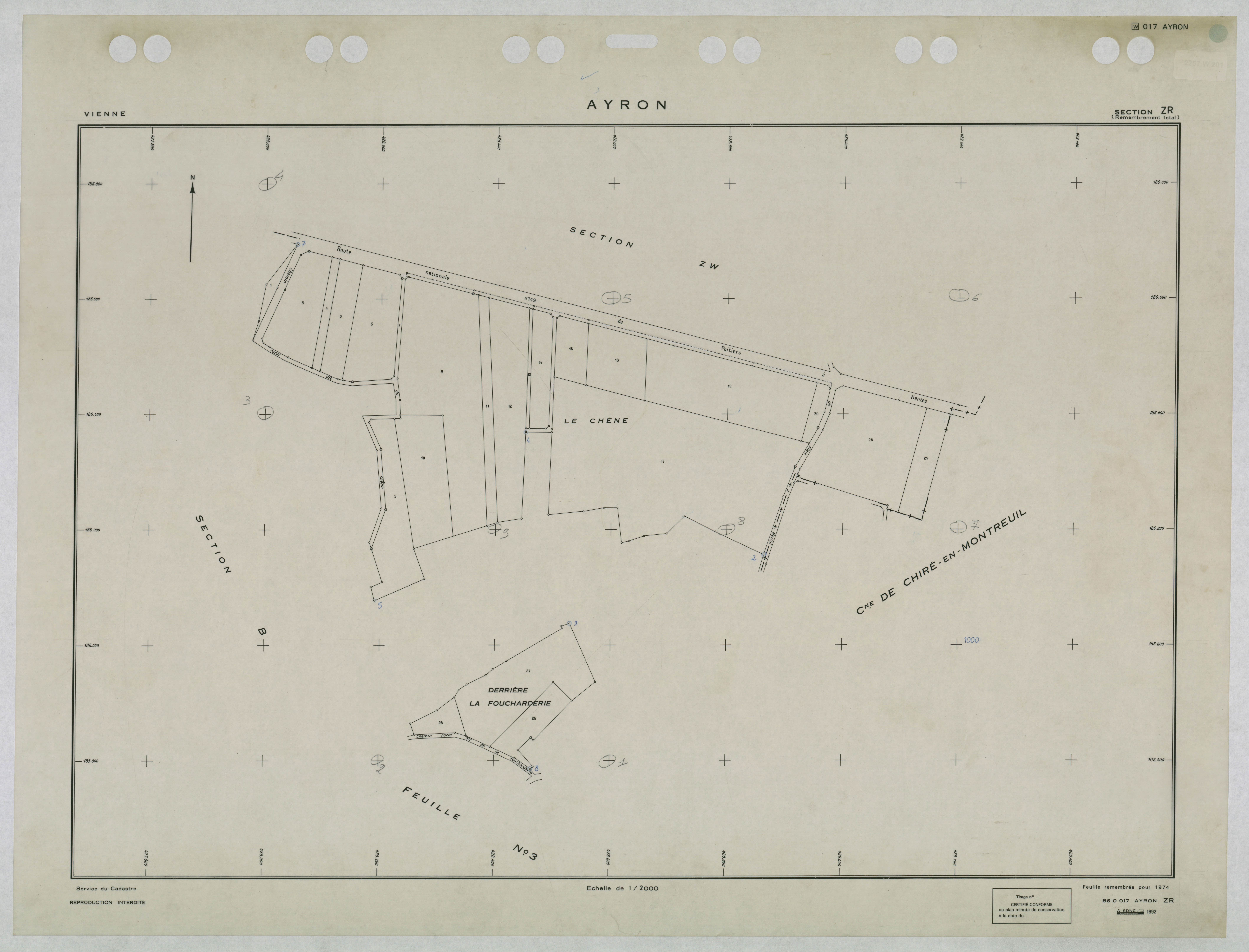 Ayron - FRAD086_cadastre Plans remembrés 