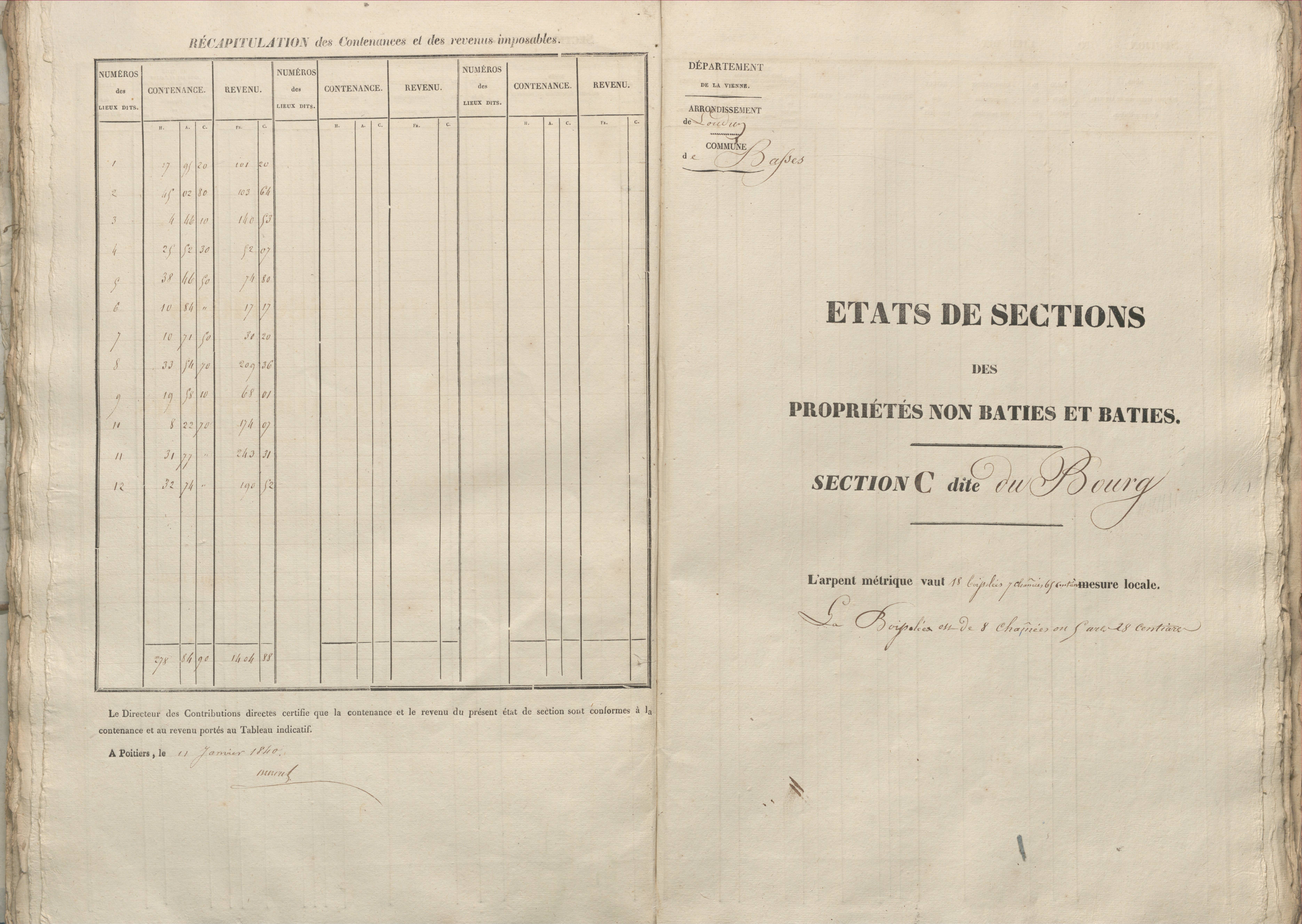 Basses - FRAD086_cadastre Sections A-D 