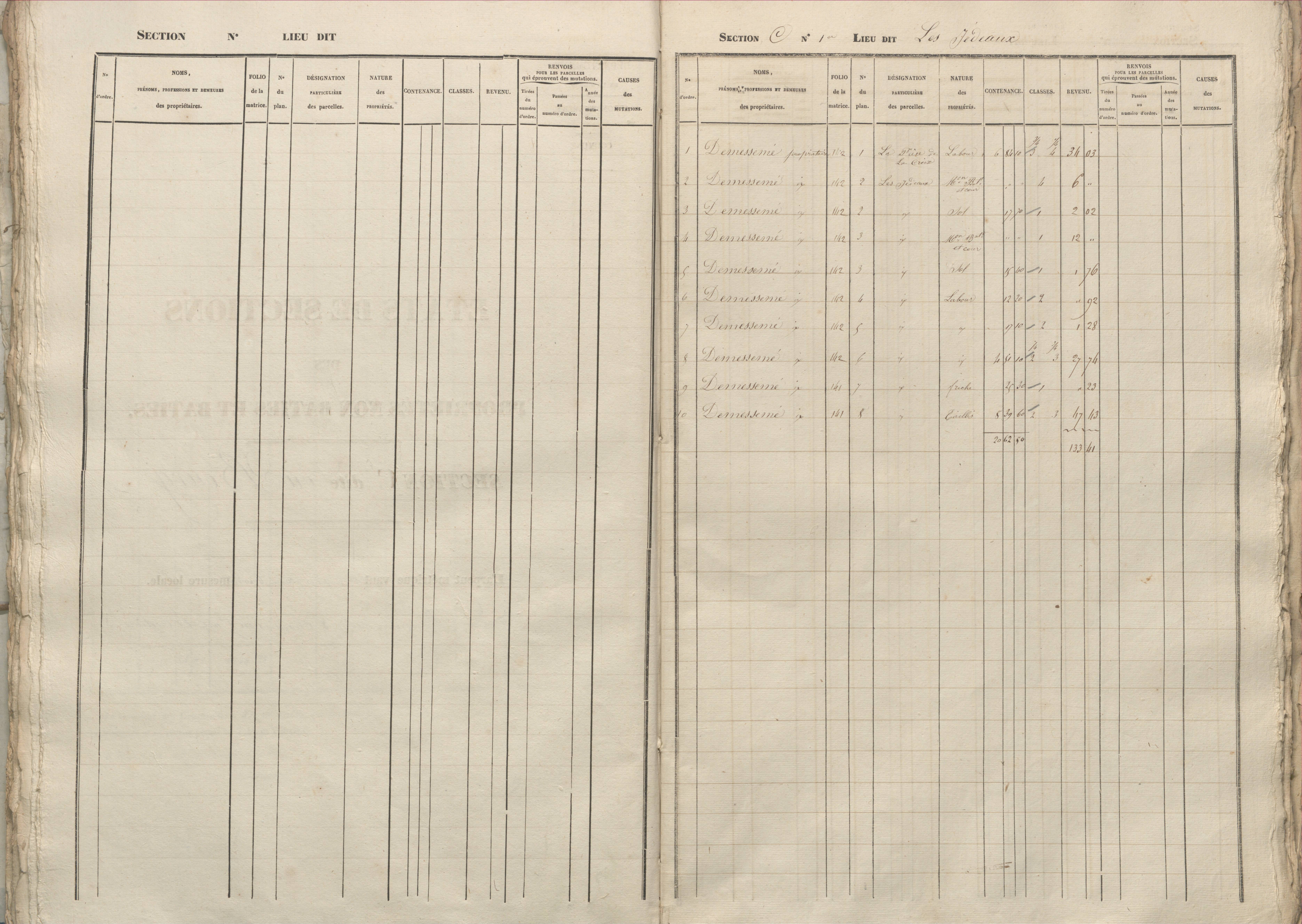 Basses - FRAD086_cadastre Sections A-D 