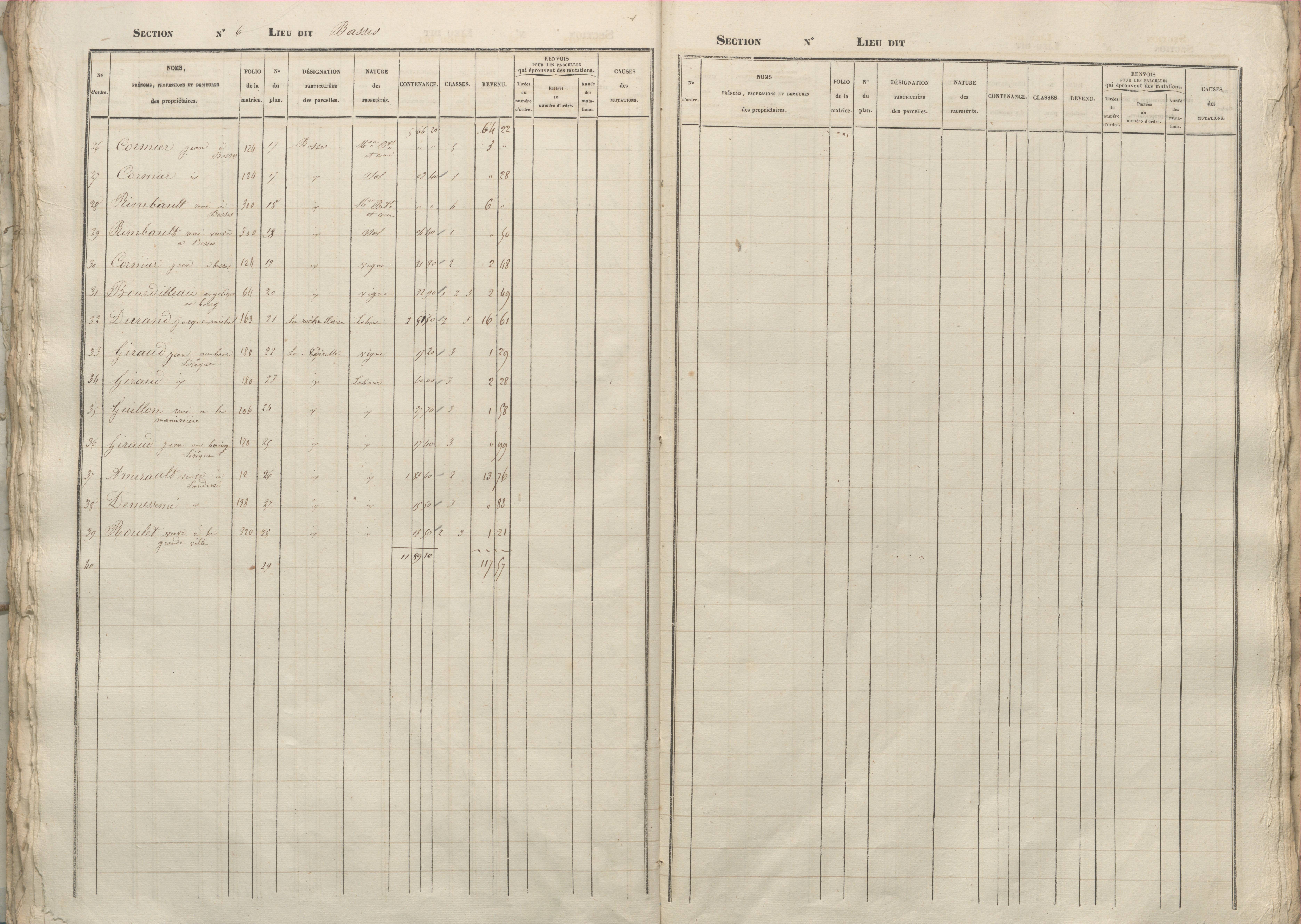 Basses - FRAD086_cadastre Sections A-D 
