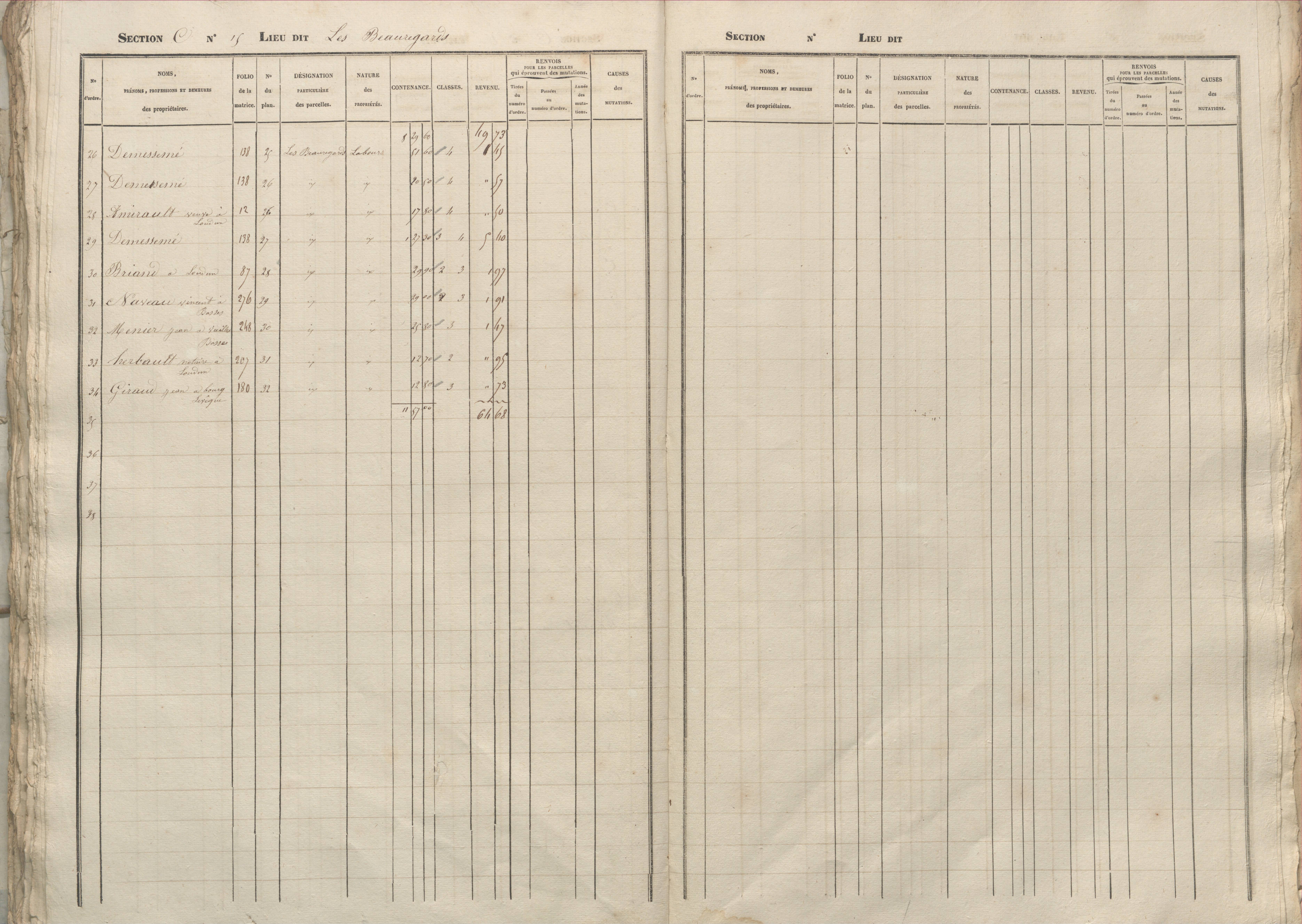 Basses - FRAD086_cadastre Sections A-D 
