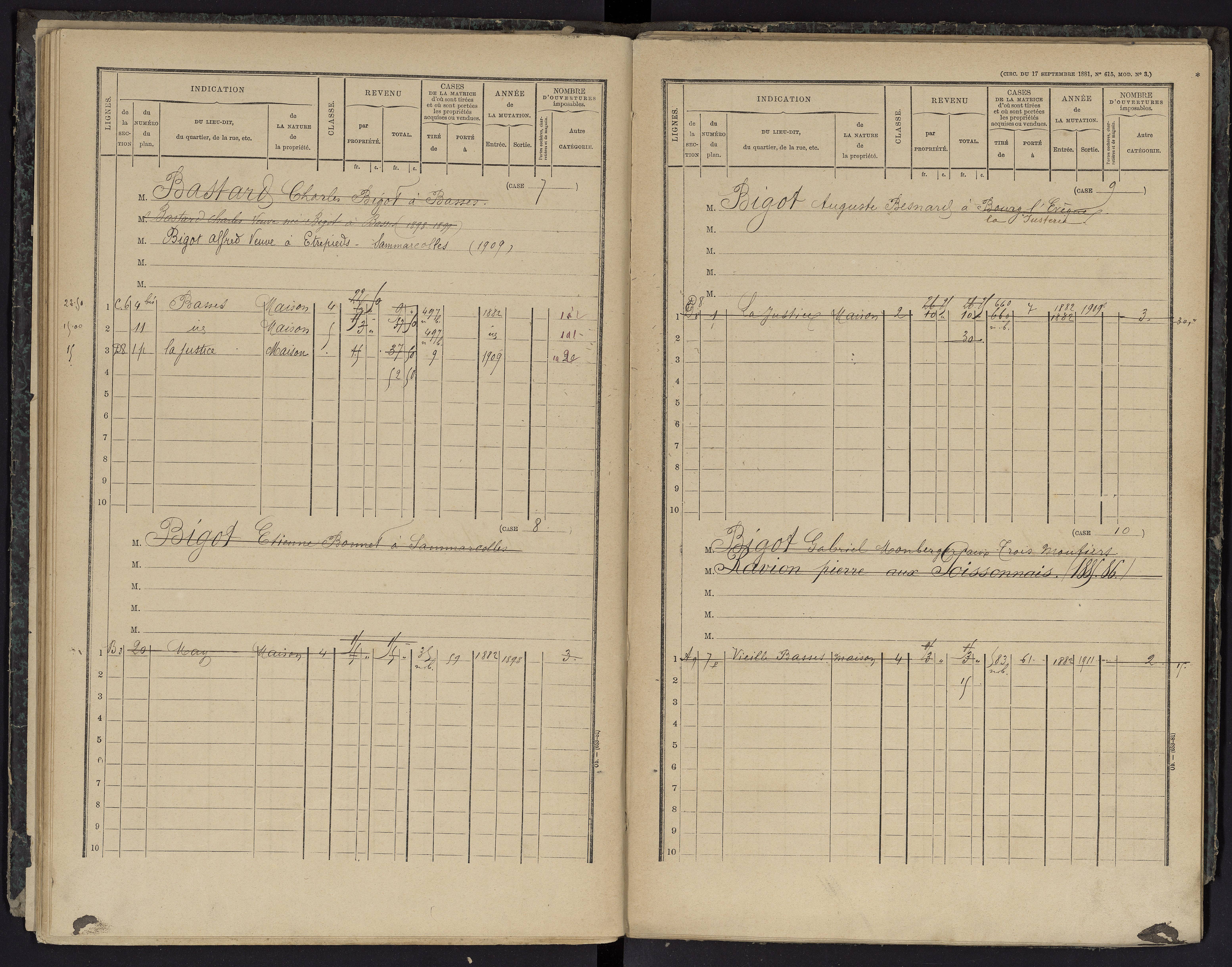 Basses - FRAD086_cadastre Cases 1-134 