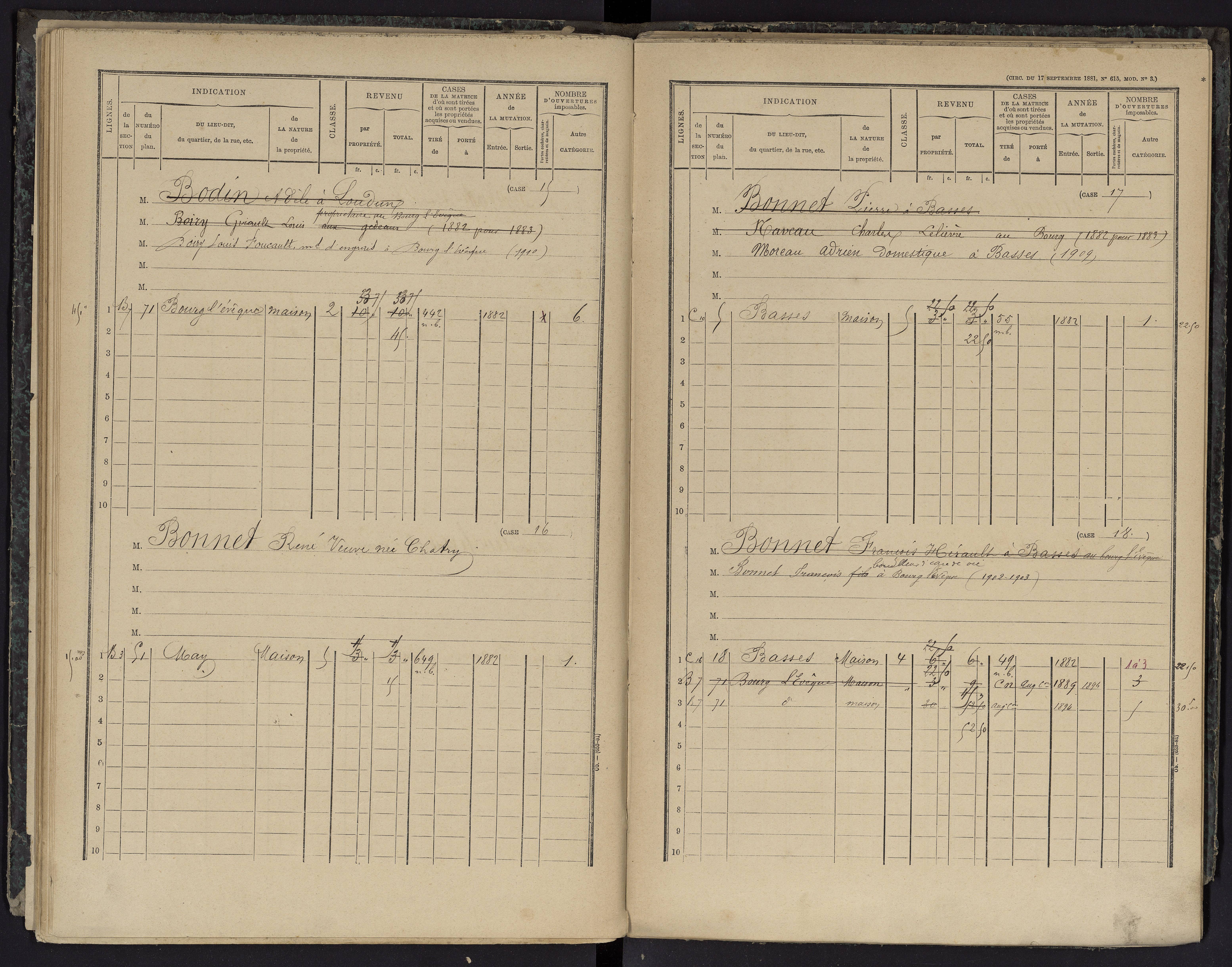 Basses - FRAD086_cadastre Cases 1-134 