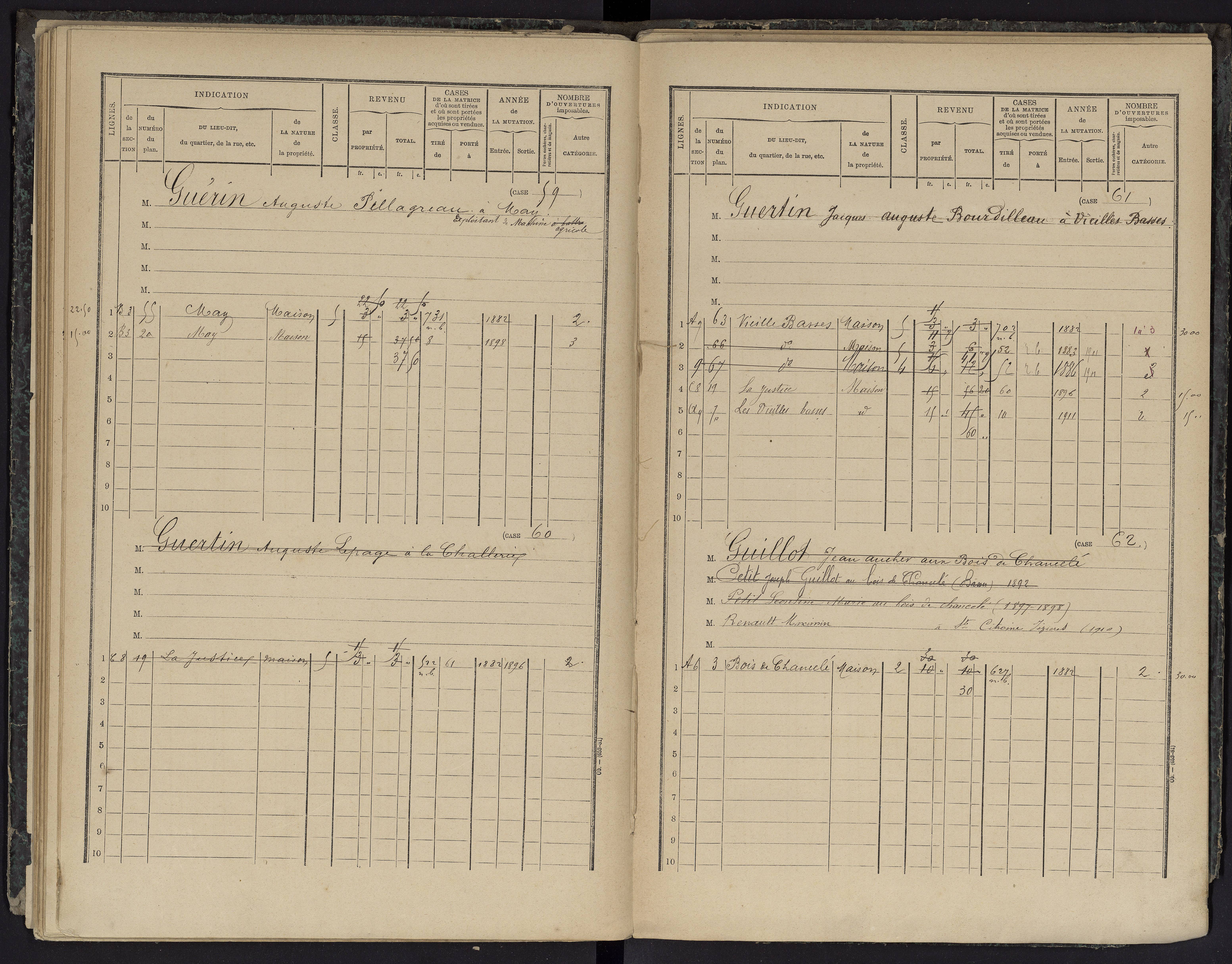 Basses - FRAD086_cadastre Cases 1-134 