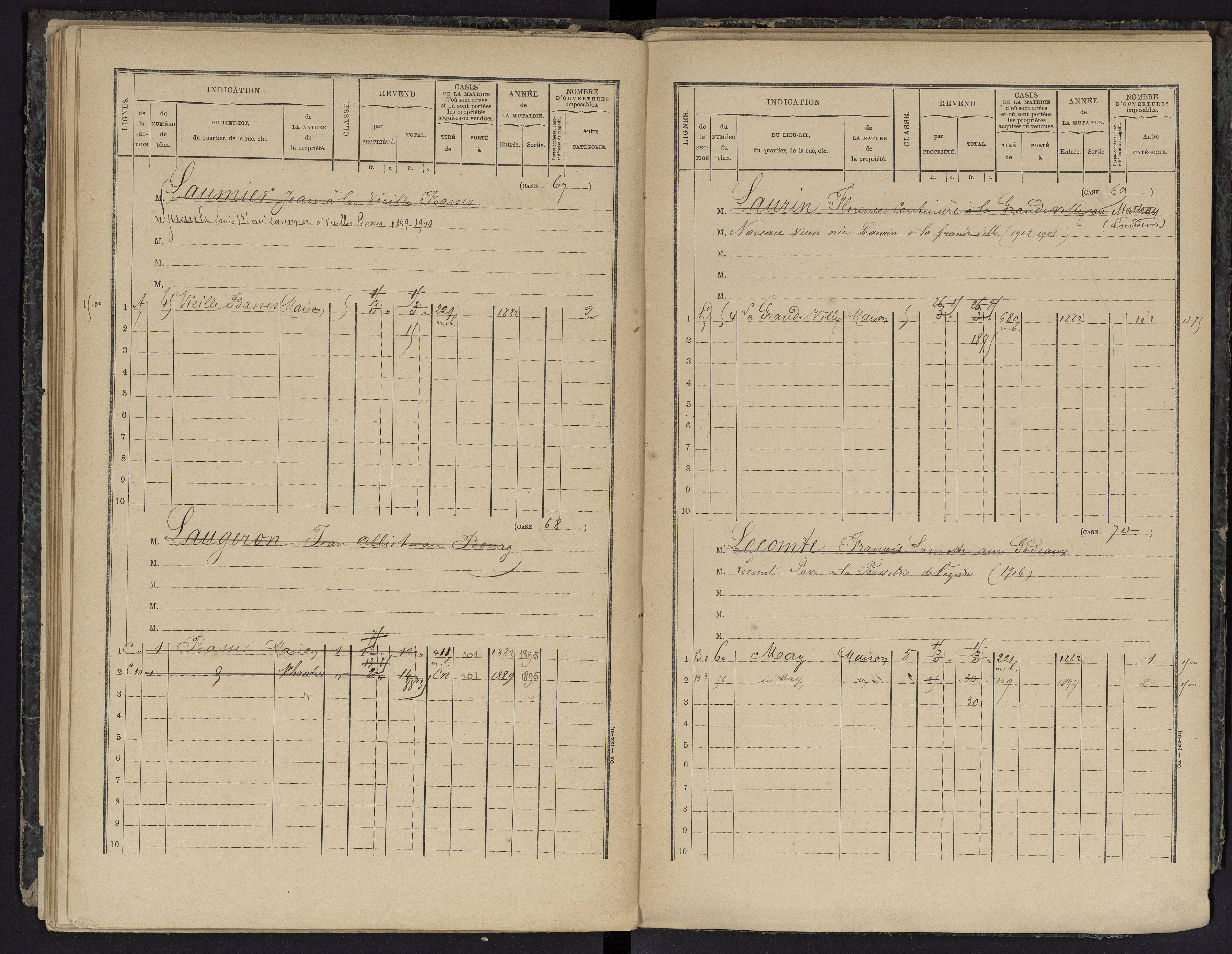 Basses - FRAD086_cadastre Cases 1-134 
