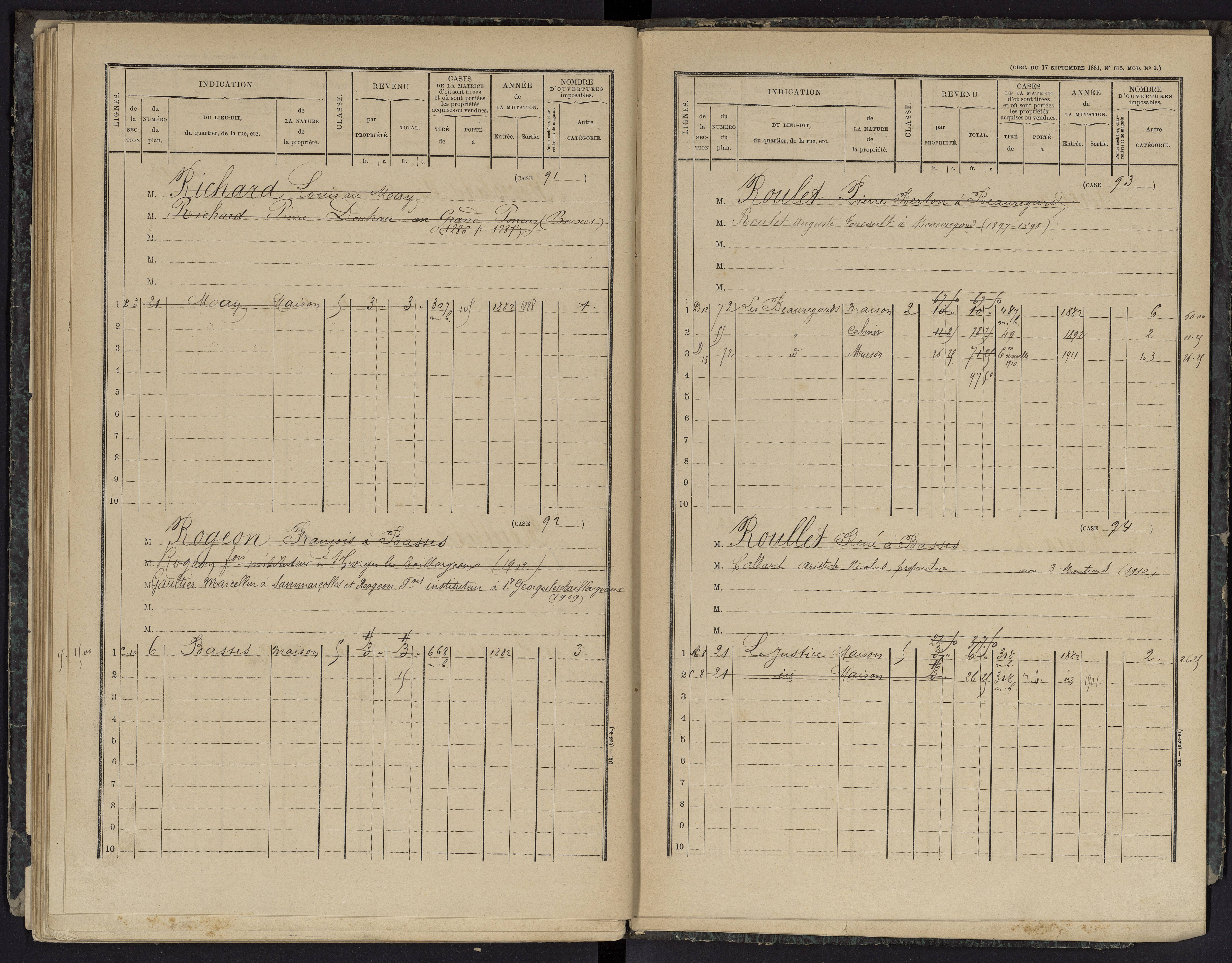 Basses - FRAD086_cadastre Cases 1-134 
