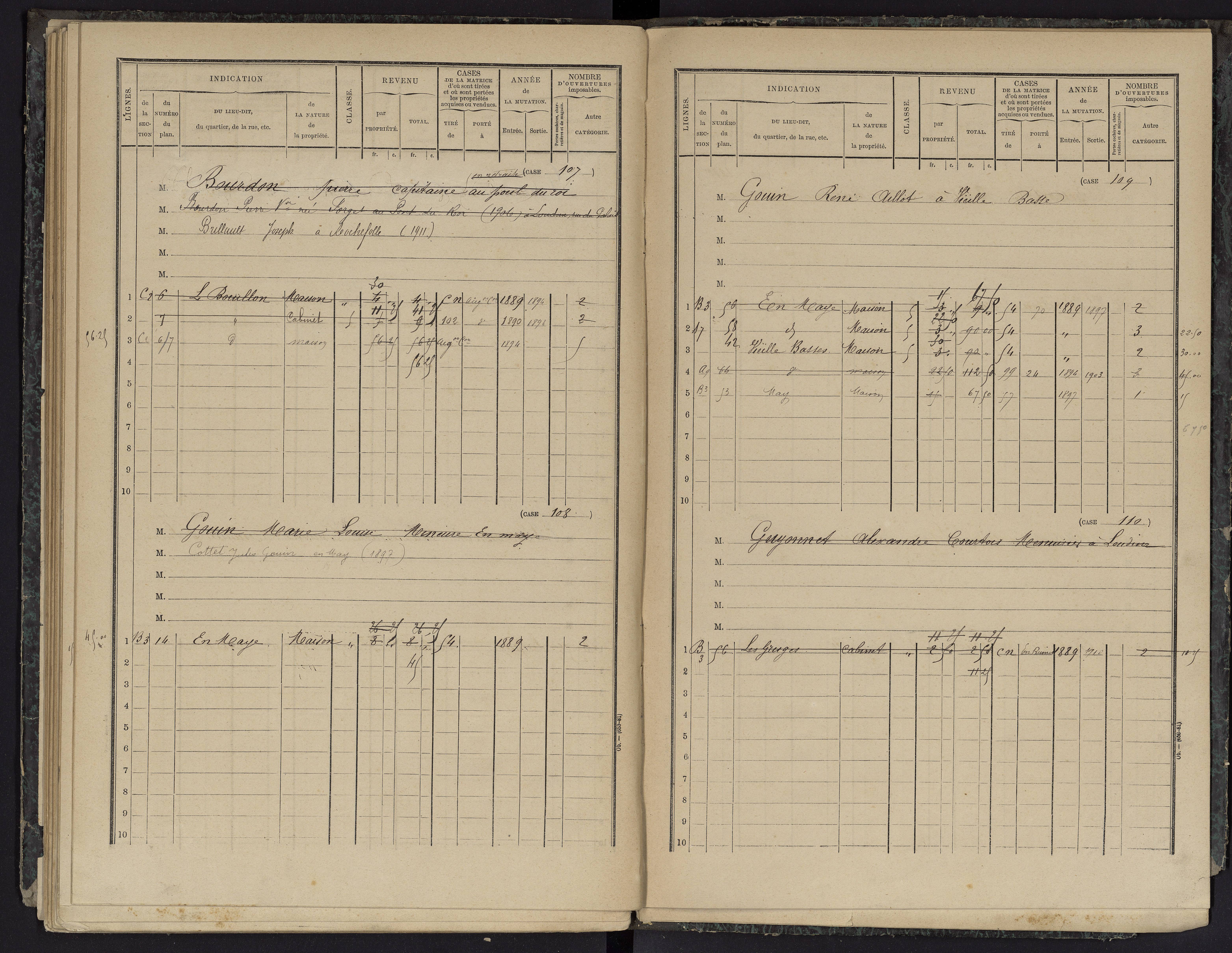 Basses - FRAD086_cadastre Cases 1-134 