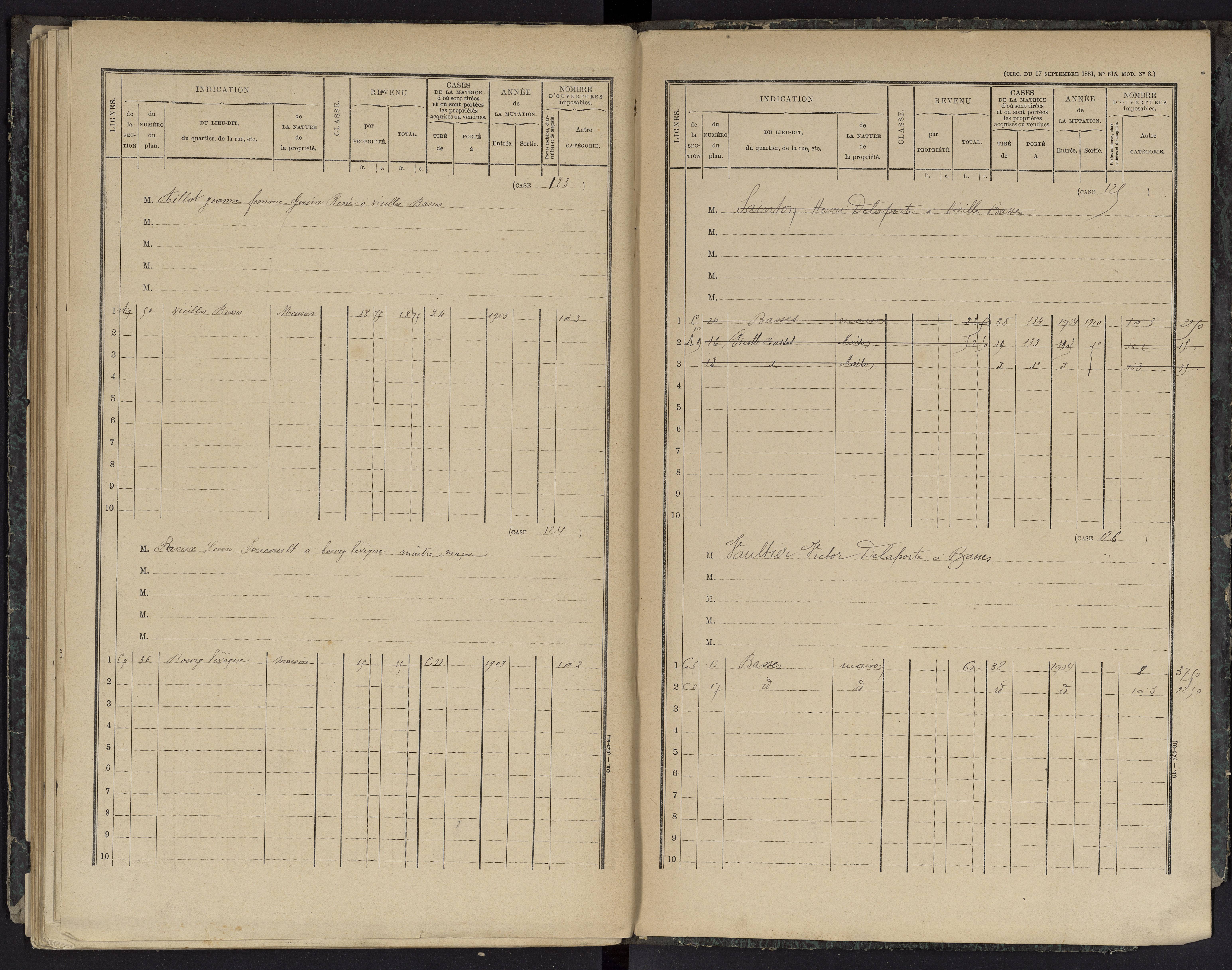 Basses - FRAD086_cadastre Cases 1-134 