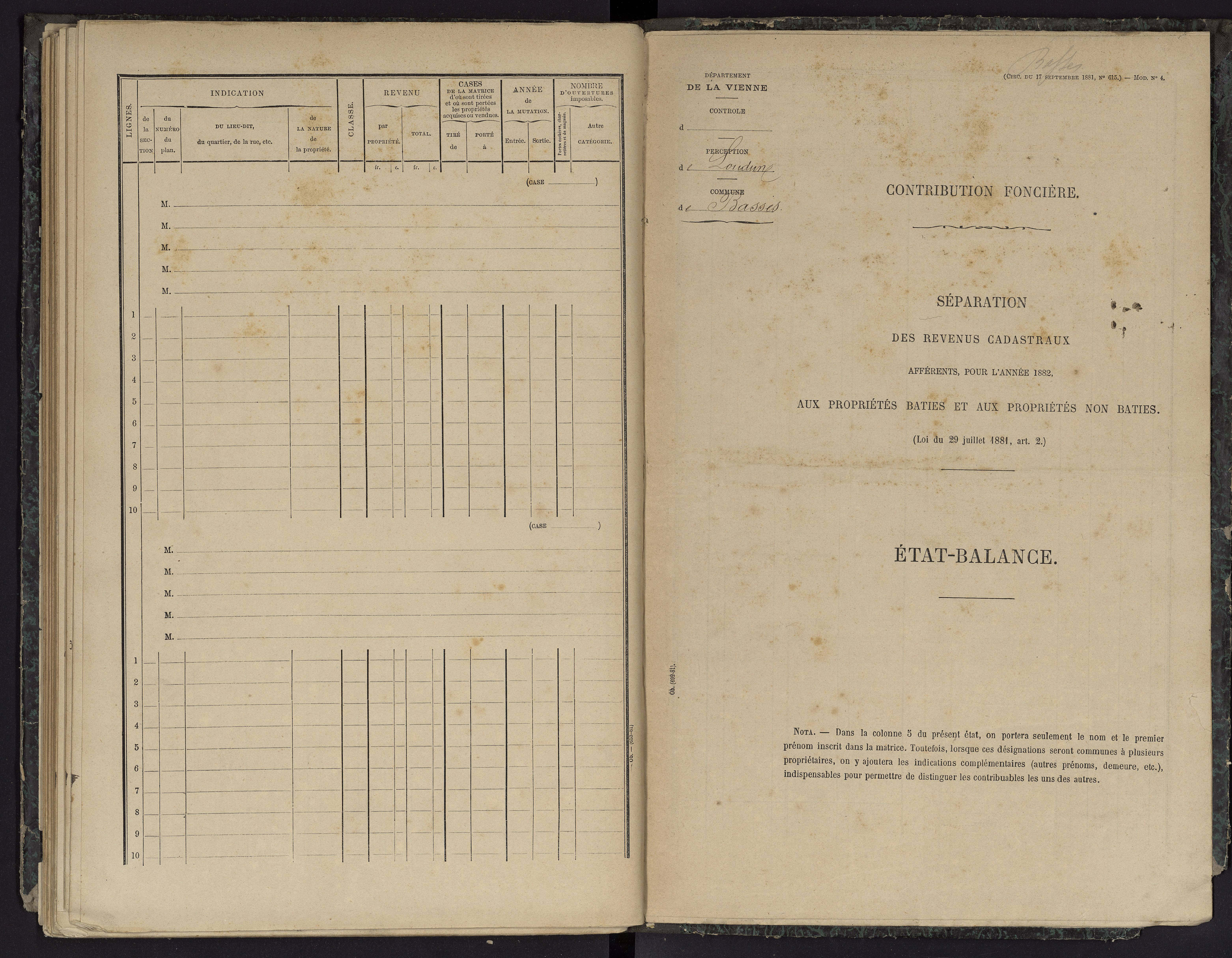 Basses - FRAD086_cadastre Cases 1-134 