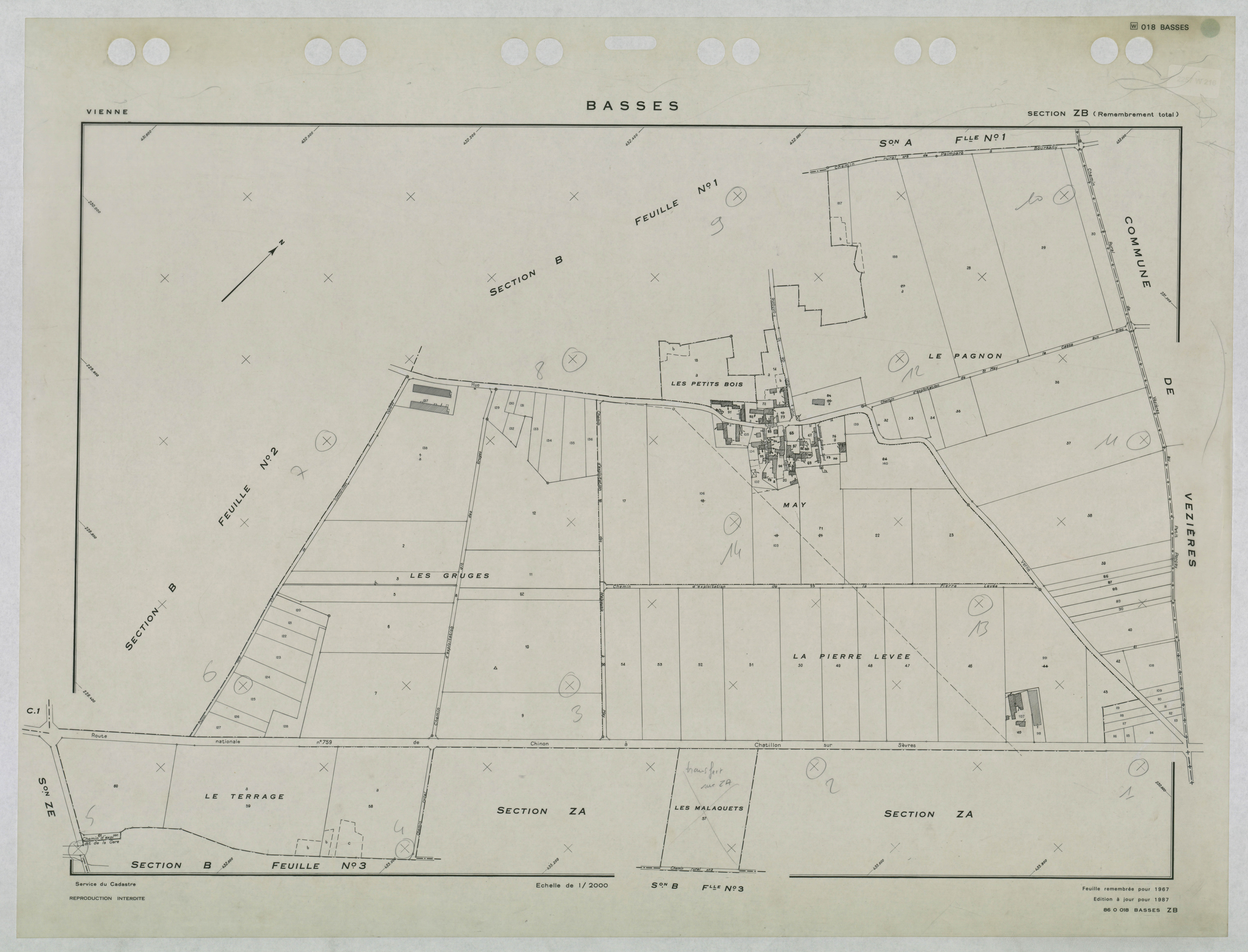 Basses - FRAD086_cadastre Plans remembrés 