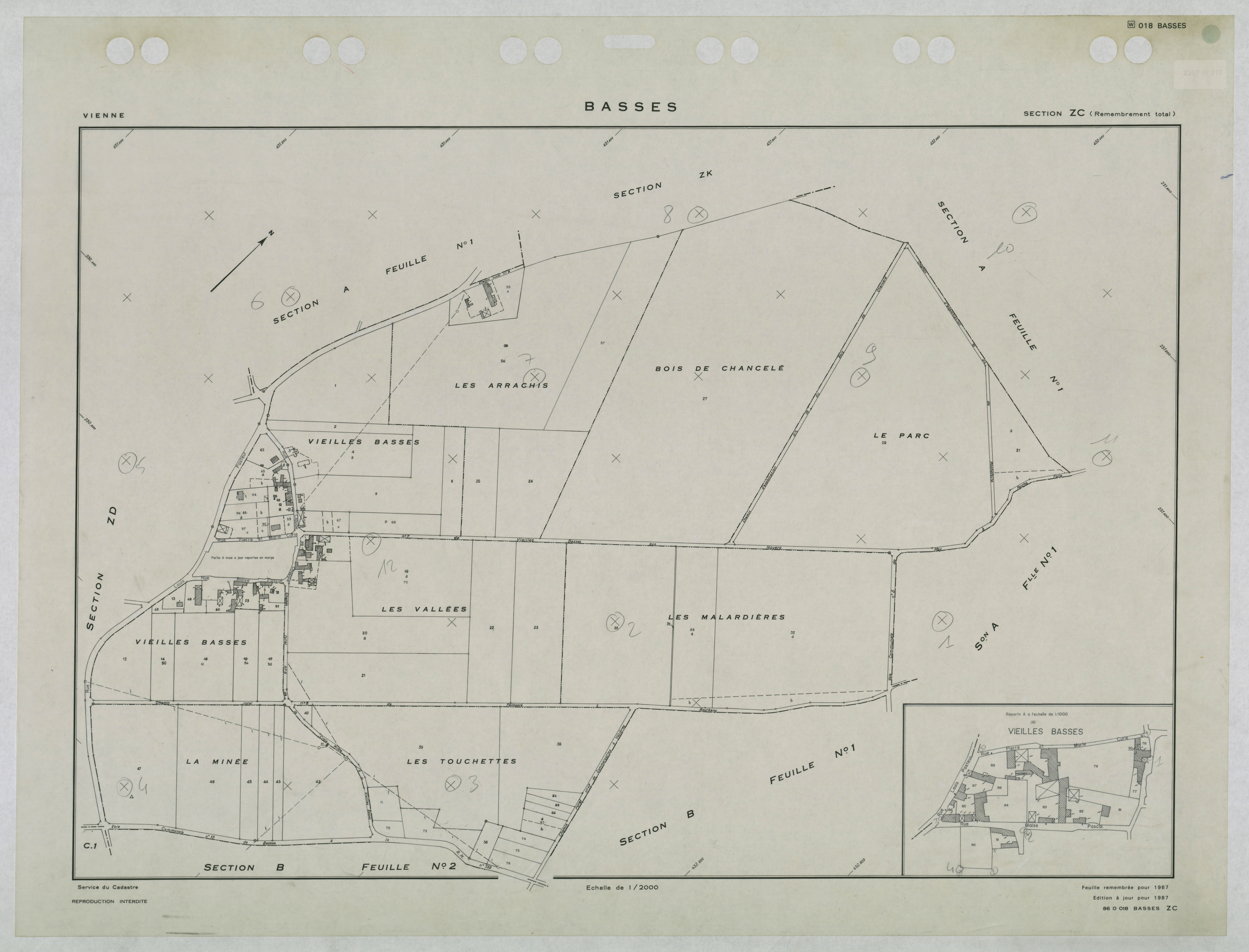 Basses - FRAD086_cadastre Plans remembrés 