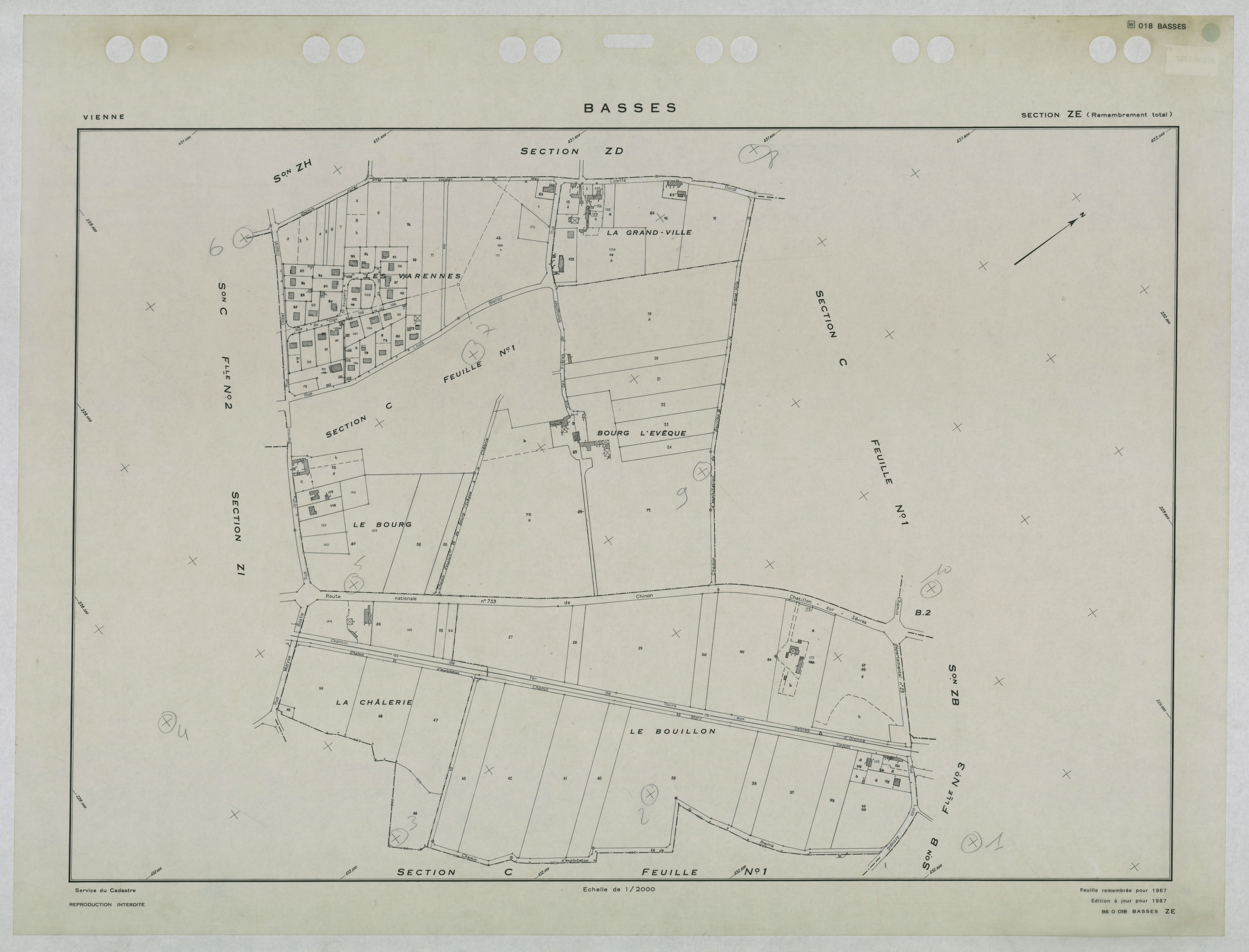 Basses - FRAD086_cadastre Plans remembrés 
