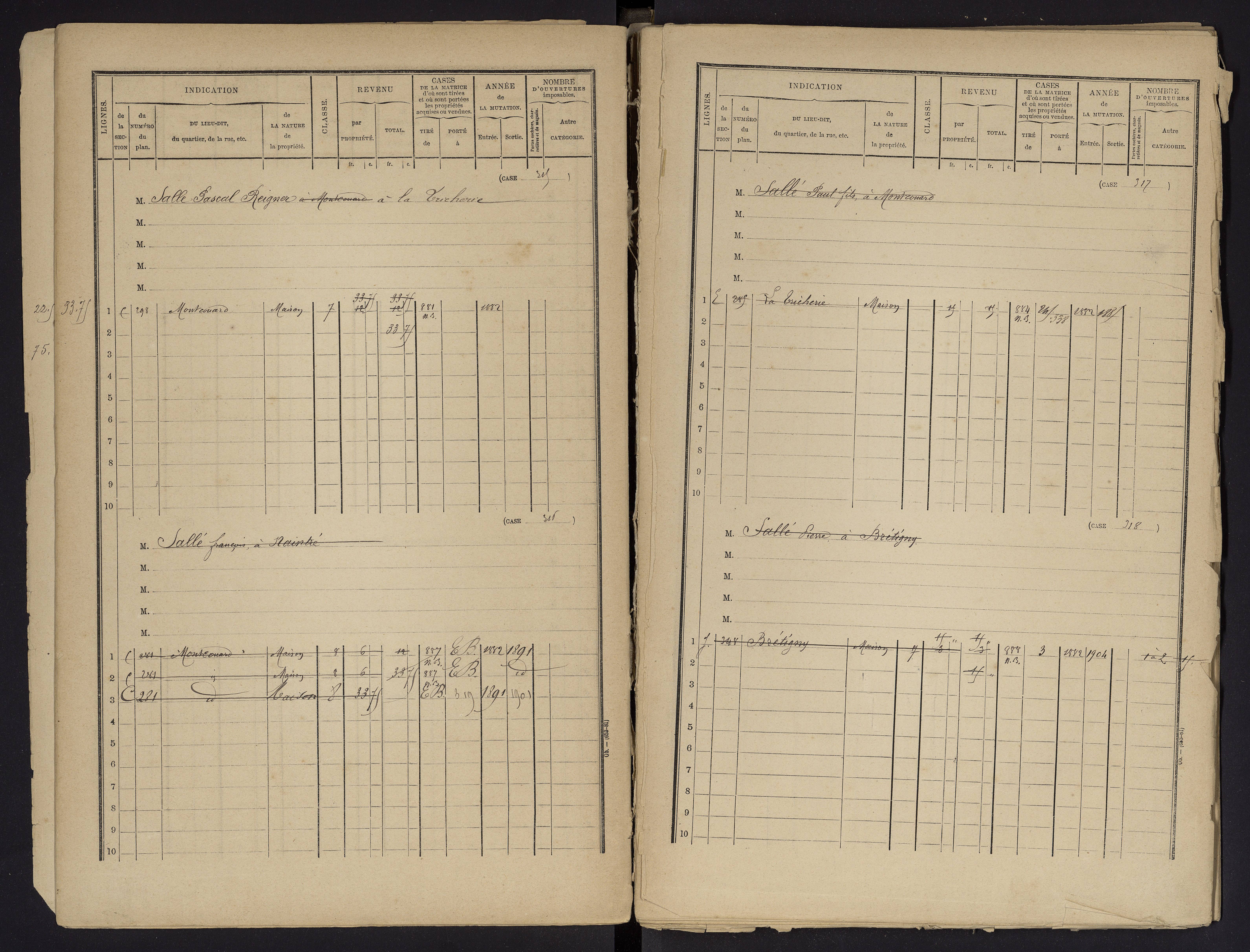 Beaumont - FRAD086_cadastre Cases 1-488 
