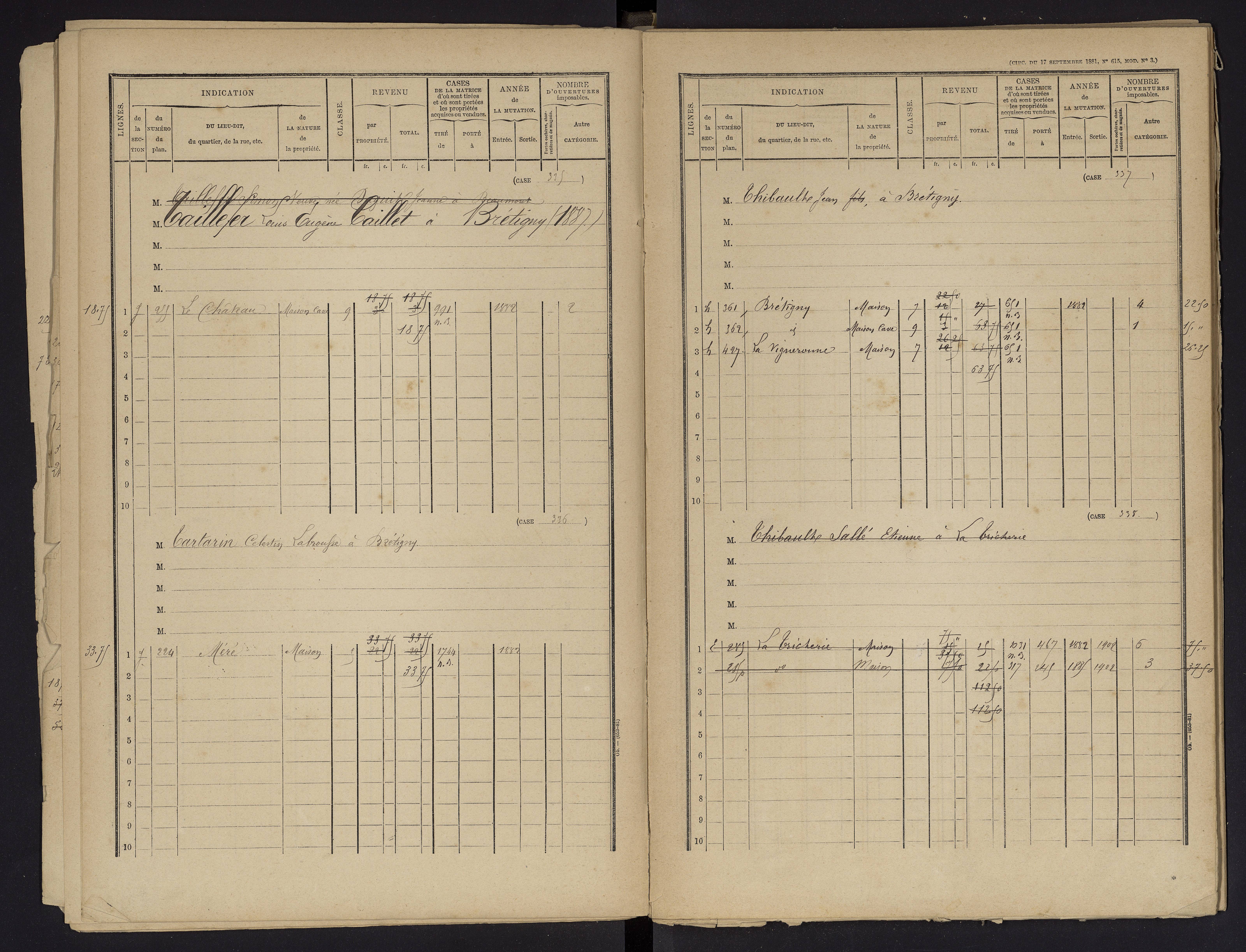 Beaumont - FRAD086_cadastre Cases 1-488 