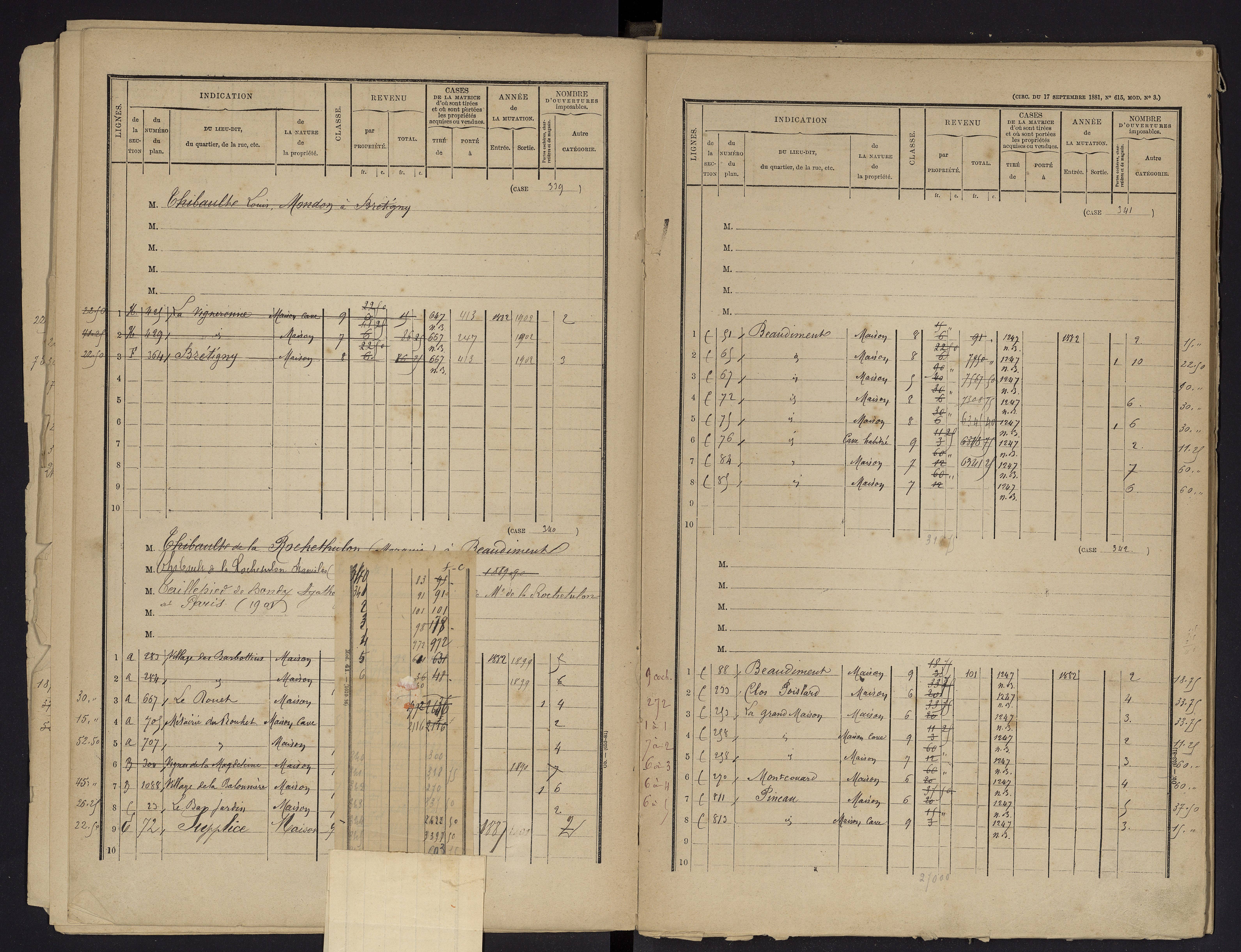 Beaumont - FRAD086_cadastre Cases 1-488 