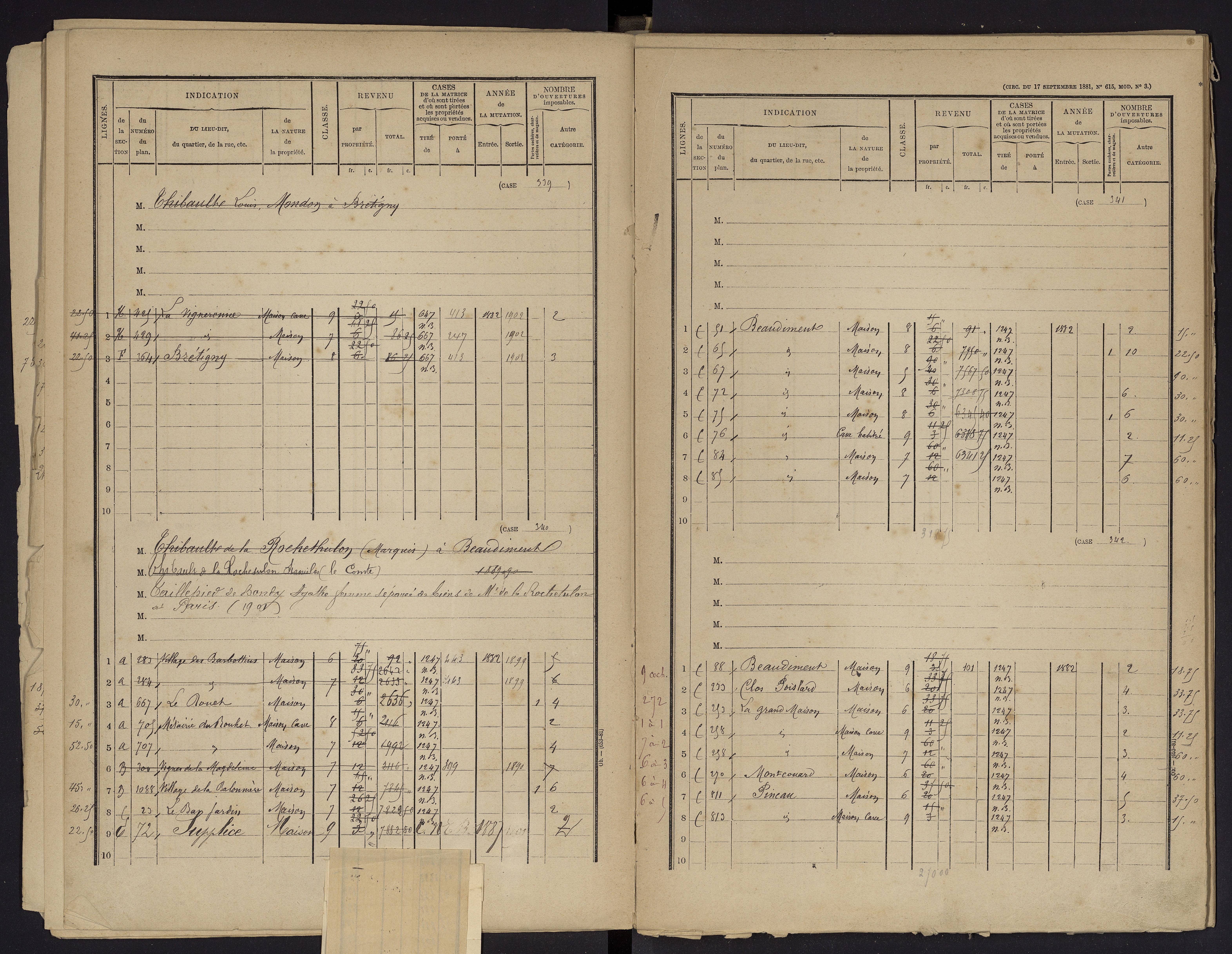 Beaumont - FRAD086_cadastre Cases 1-488 