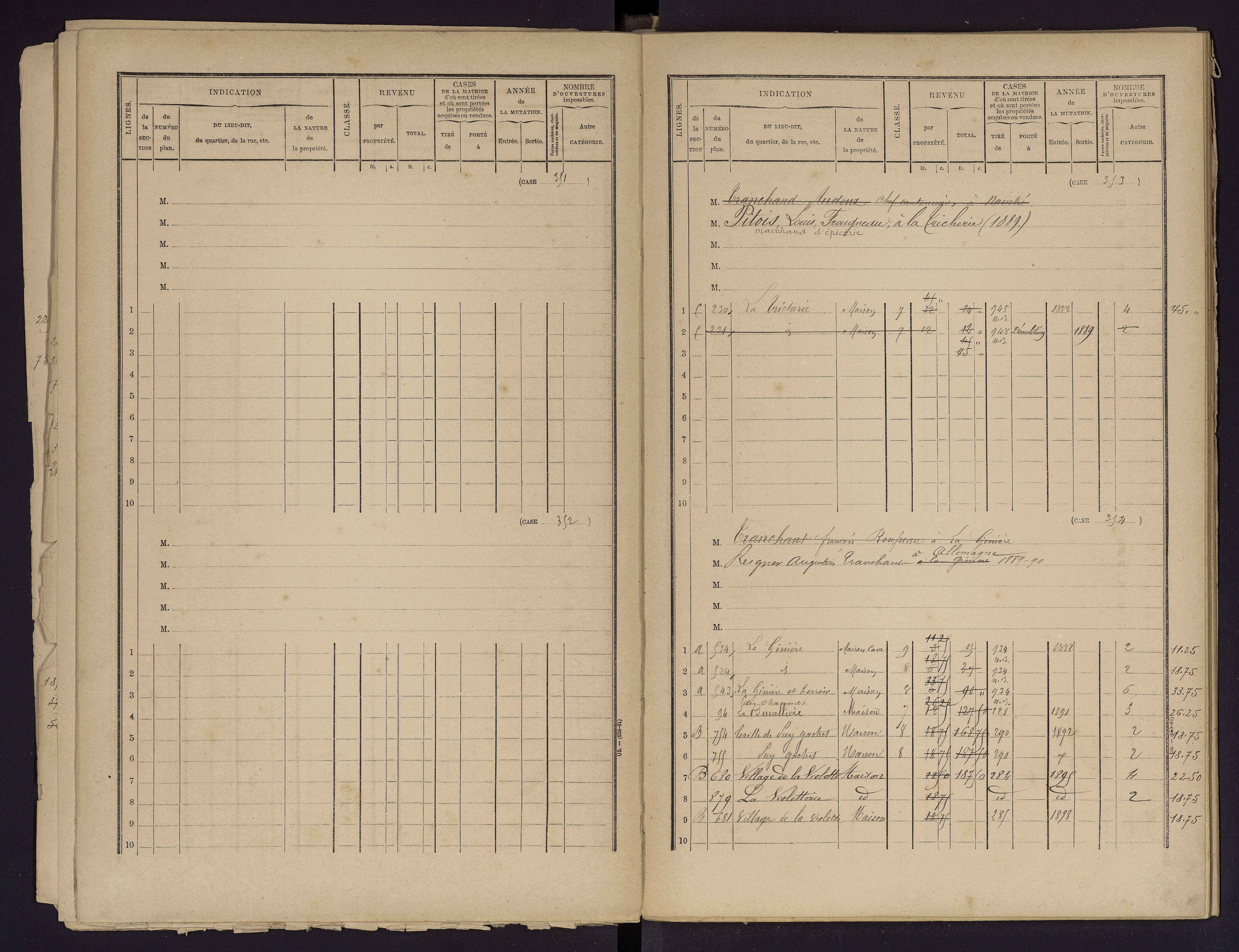 Beaumont - FRAD086_cadastre Cases 1-488 