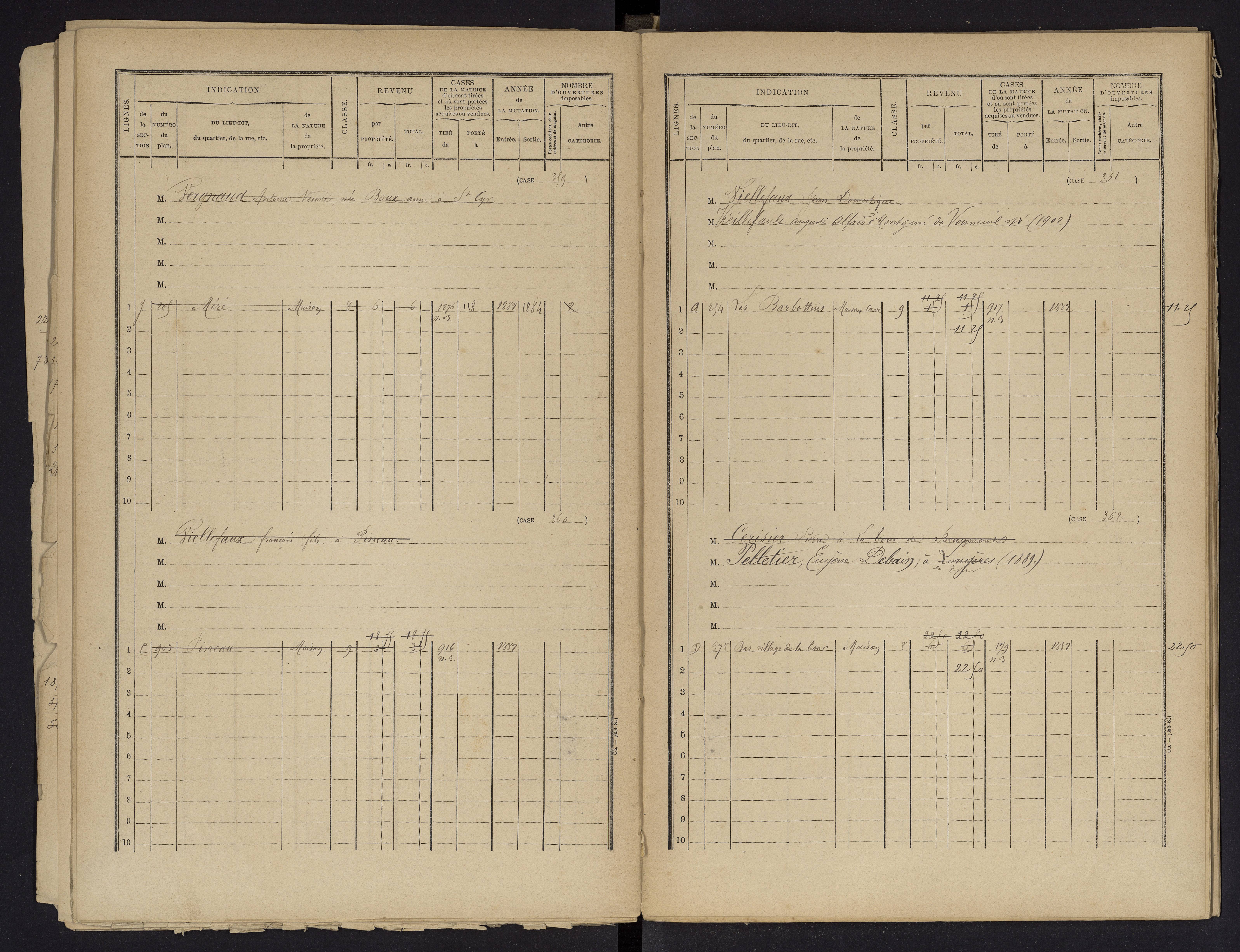 Beaumont - FRAD086_cadastre Cases 1-488 