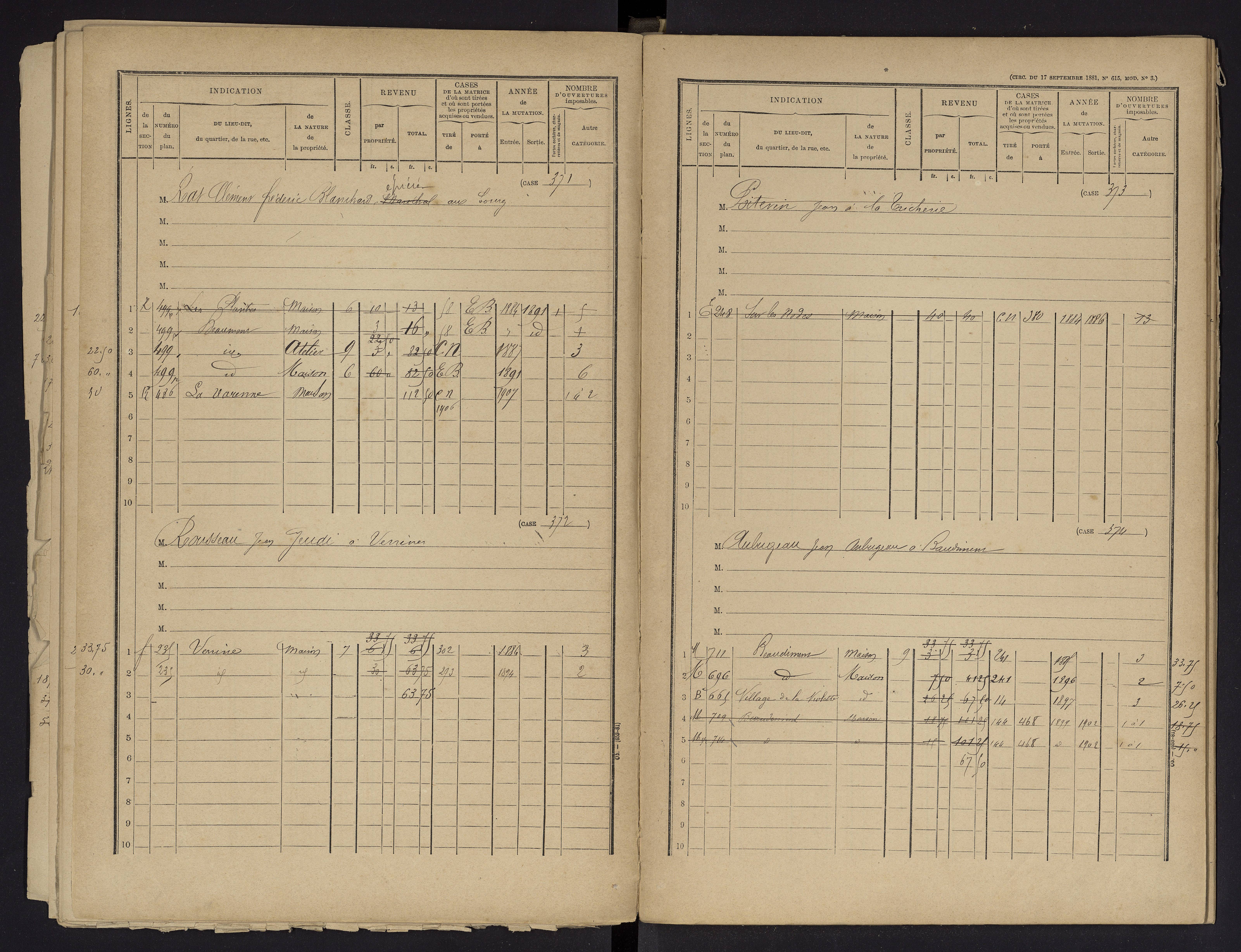 Beaumont - FRAD086_cadastre Cases 1-488 
