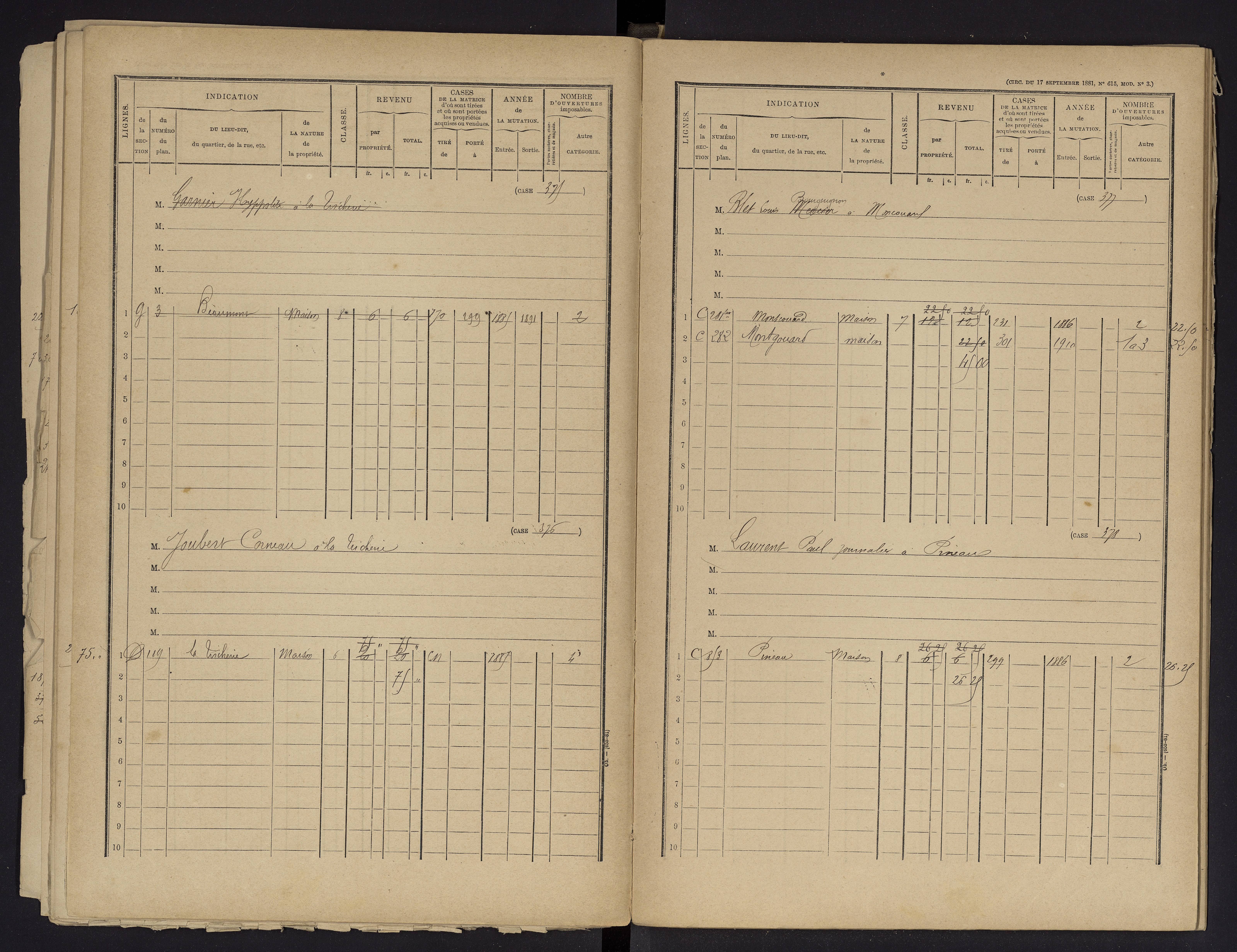 Beaumont - FRAD086_cadastre Cases 1-488 