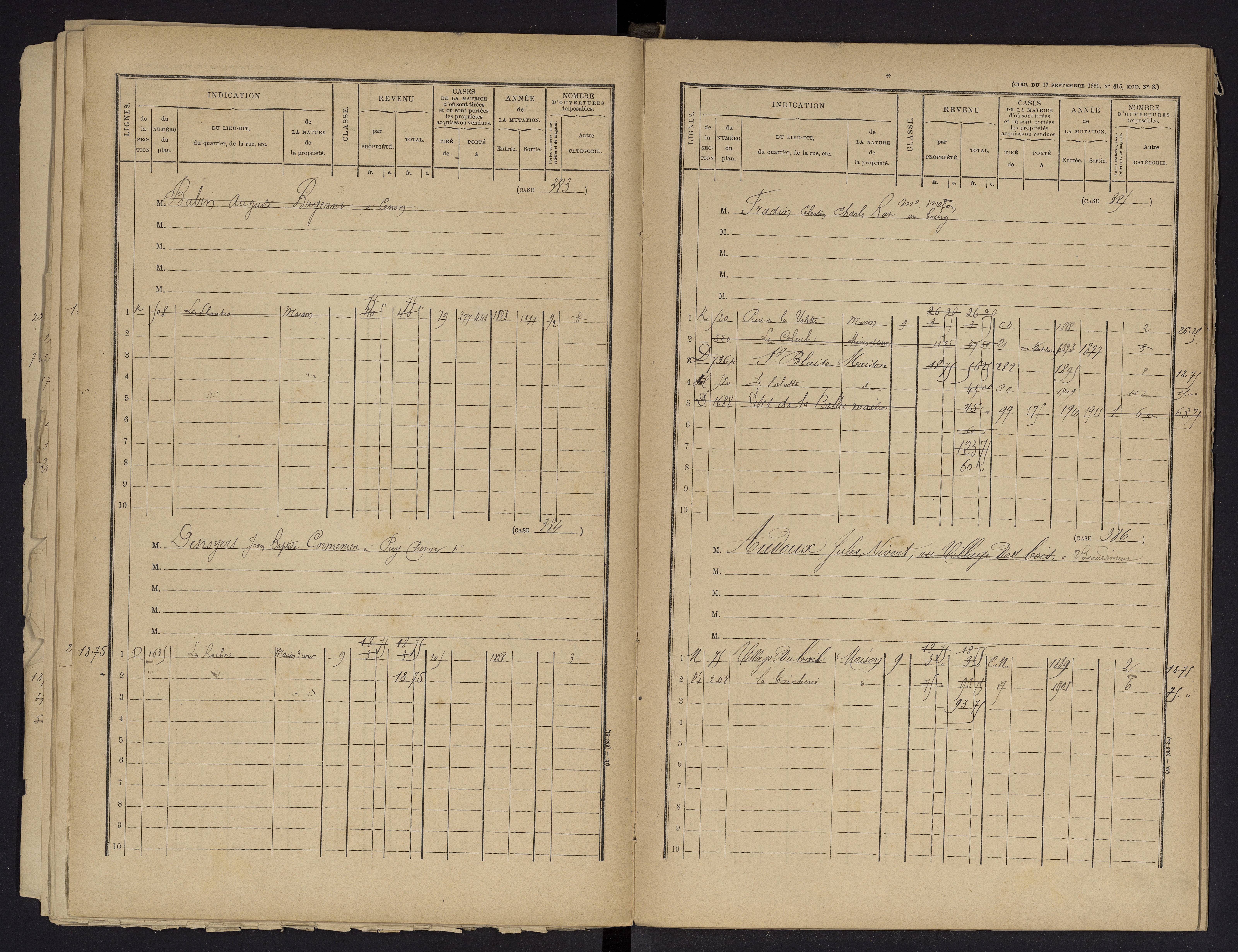 Beaumont - FRAD086_cadastre Cases 1-488 