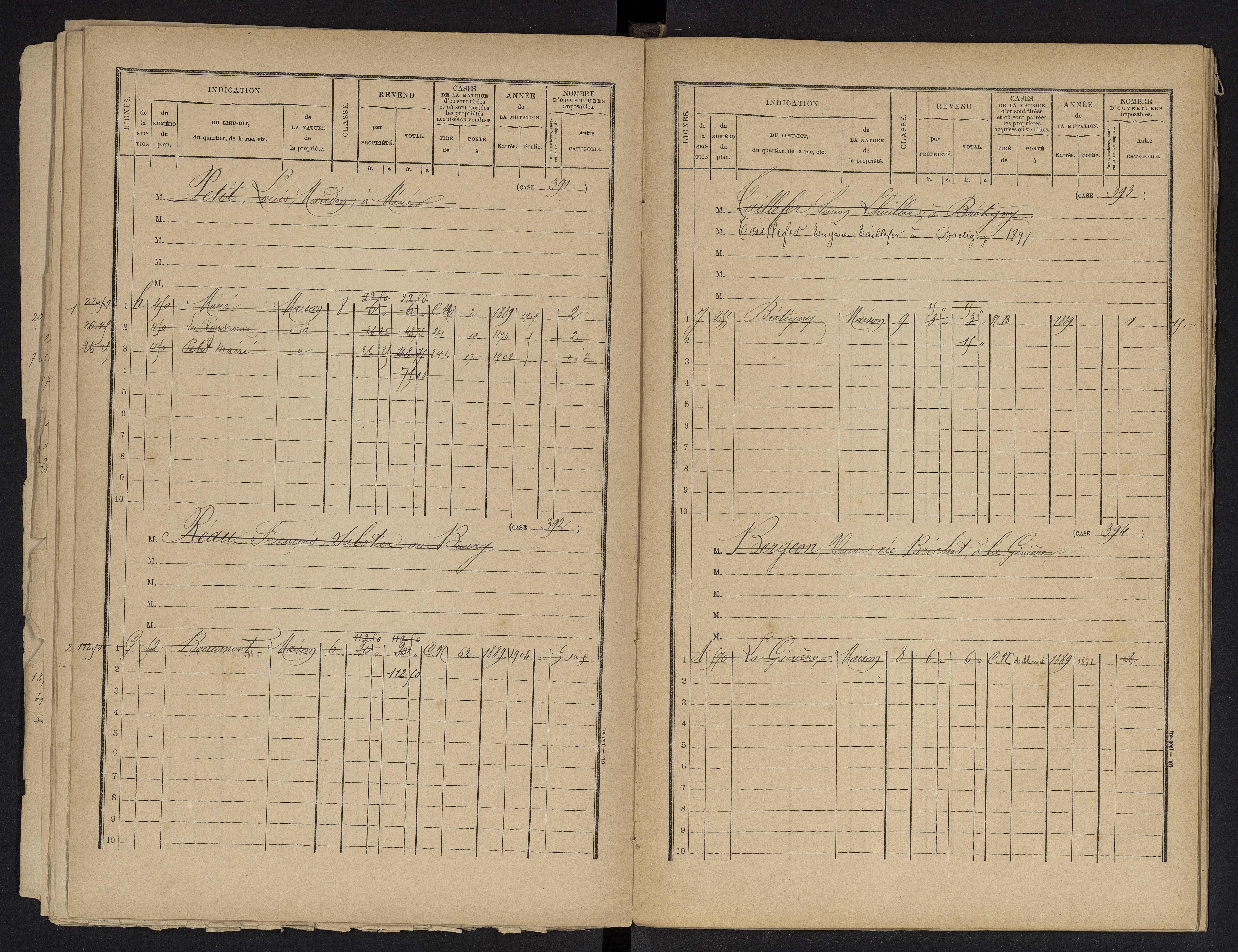 Beaumont - FRAD086_cadastre Cases 1-488 
