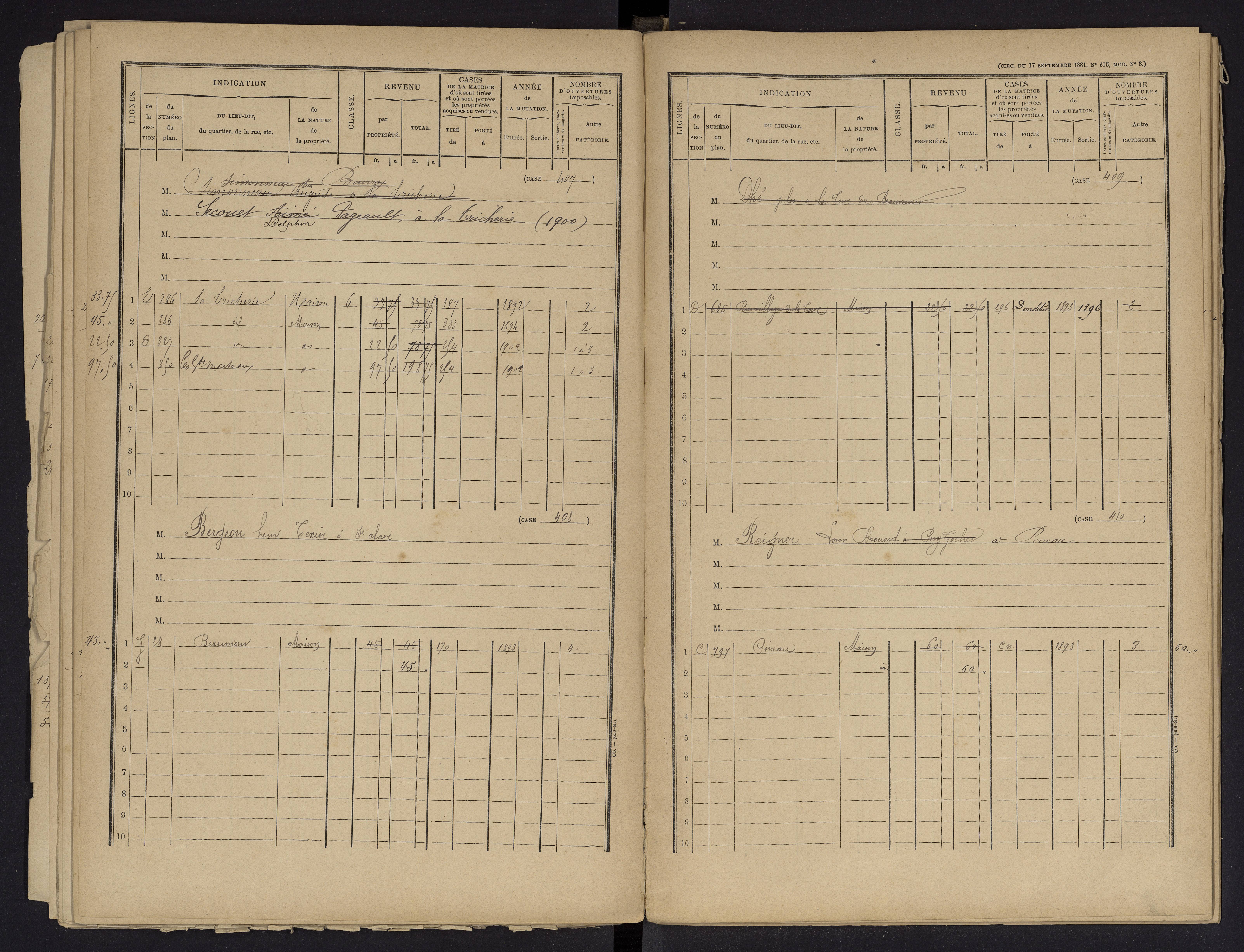 Beaumont - FRAD086_cadastre Cases 1-488 